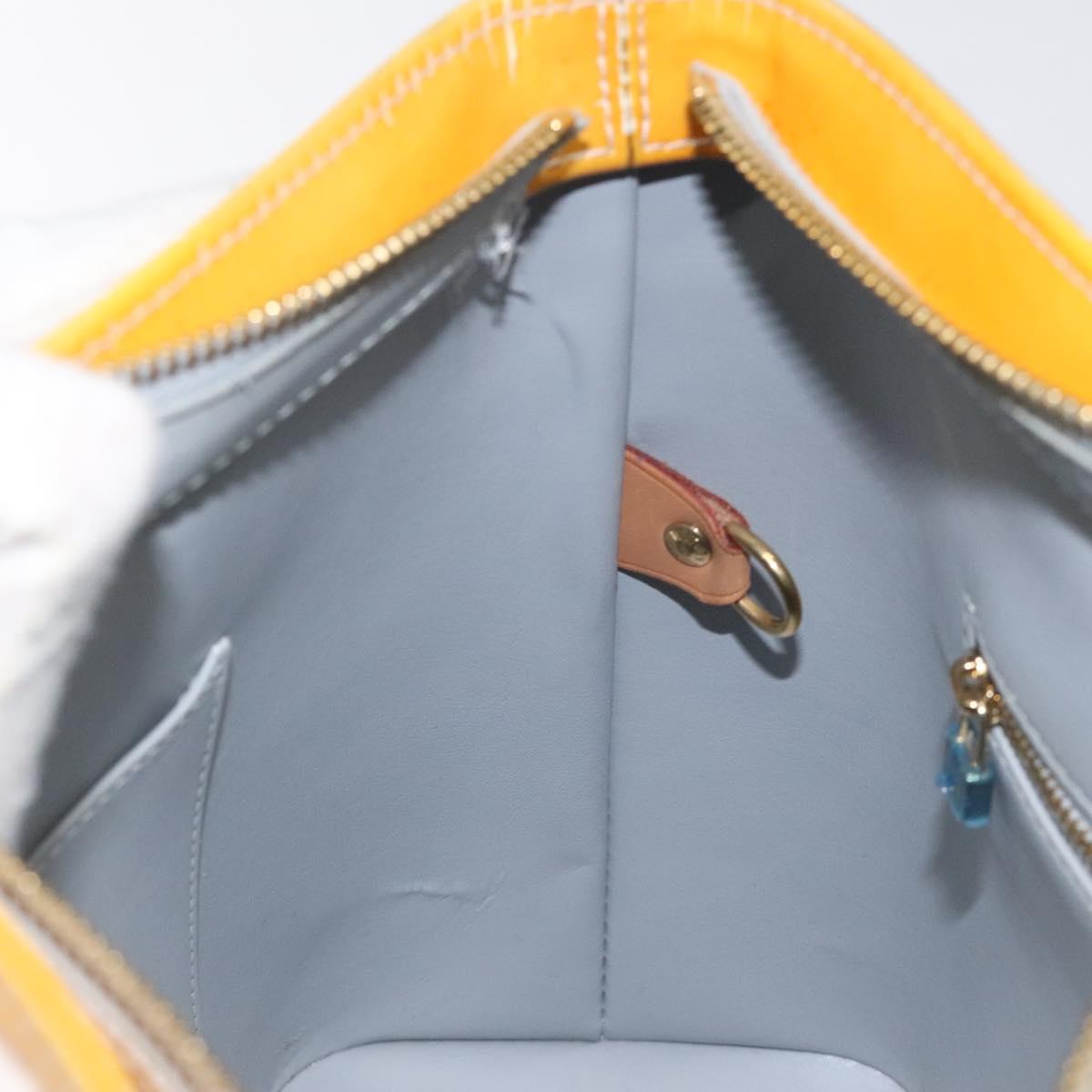 LOUIS VUITTON Monogram Vernis Houston Hand Bag Gris M91053 LV Auth th6122