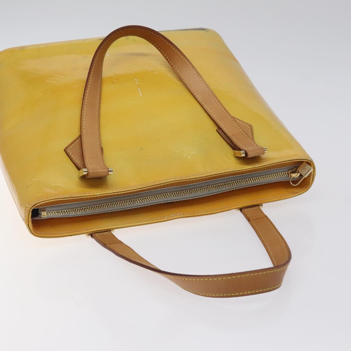 LOUIS VUITTON Monogram Vernis Houston Hand Bag Gris M91053 LV Auth th6122