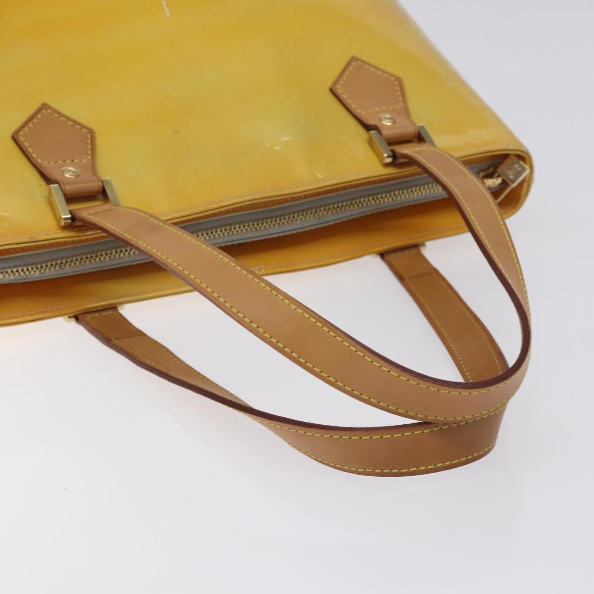 LOUIS VUITTON Monogram Vernis Houston Hand Bag Gris M91053 LV Auth th6122