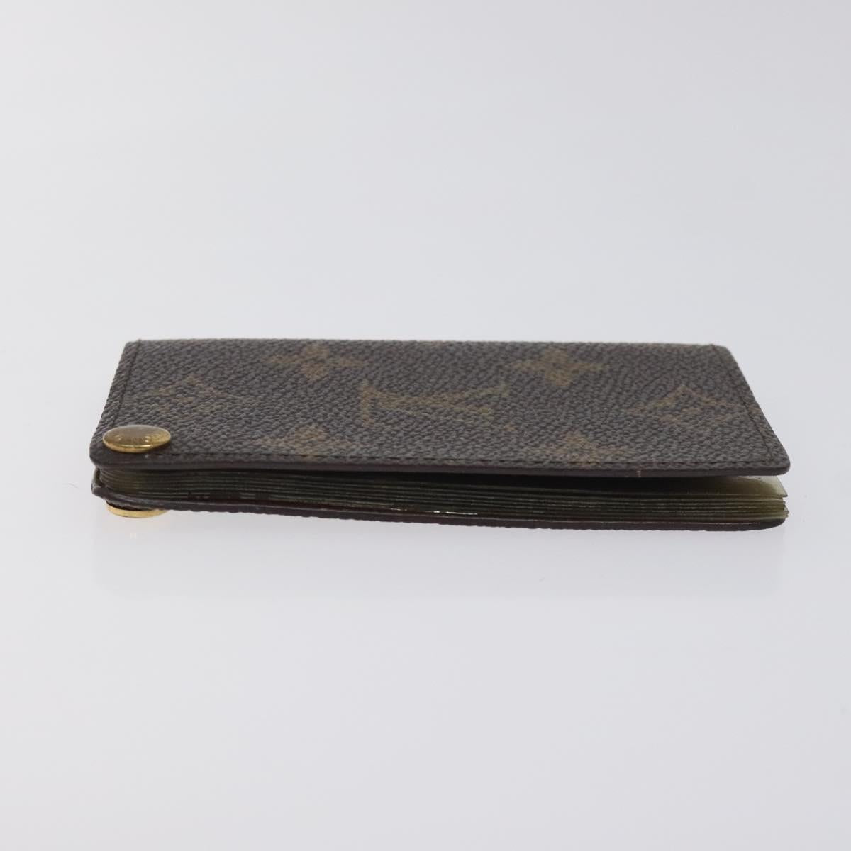 LOUIS VUITTON Monogram Porto Cartes Credit Pression Card Case M60937 Auth th6156