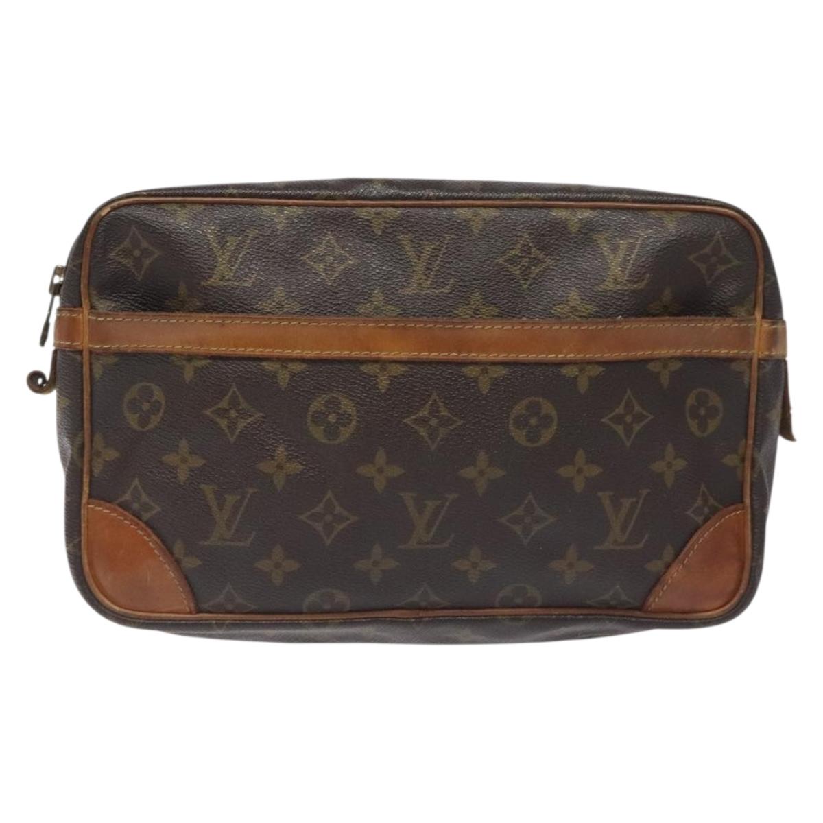 LOUIS VUITTON Monogram Compiegne 28 Clutch Bag M51845 LV Auth th6166