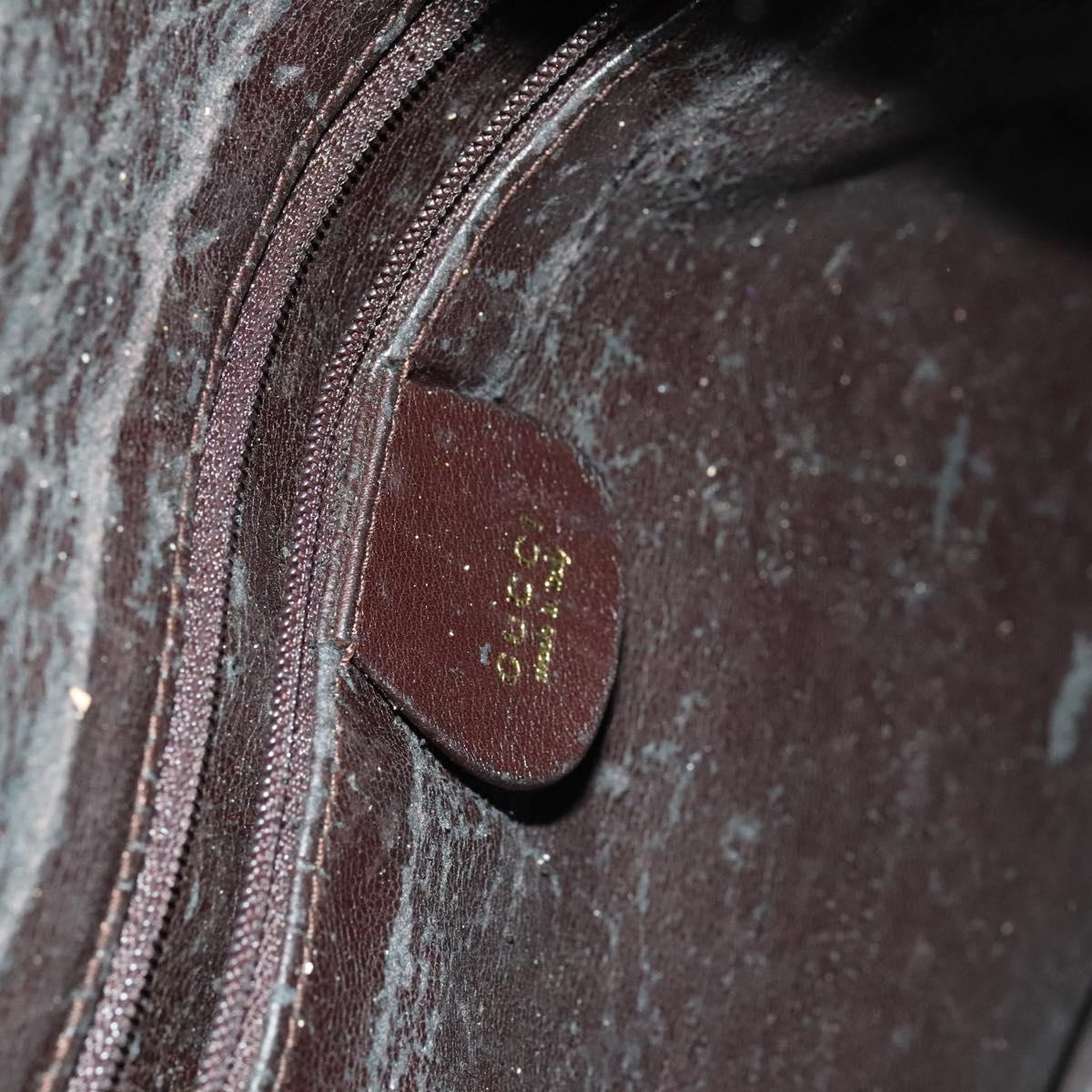 GUCCI Bamboo Hand Bag Leather 2way Brown Gold 001 2123 1577 Auth th6173