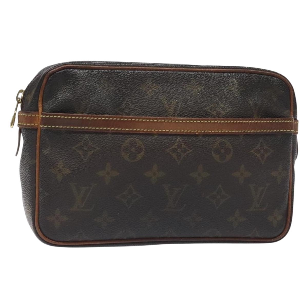 LOUIS VUITTON Monogram Compiegne 23 Clutch Bag M51847 LV Auth th6179