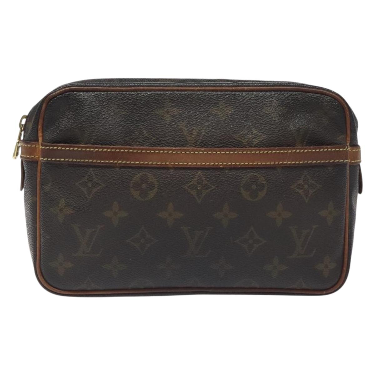 LOUIS VUITTON Monogram Compiegne 23 Clutch Bag M51847 LV Auth th6179