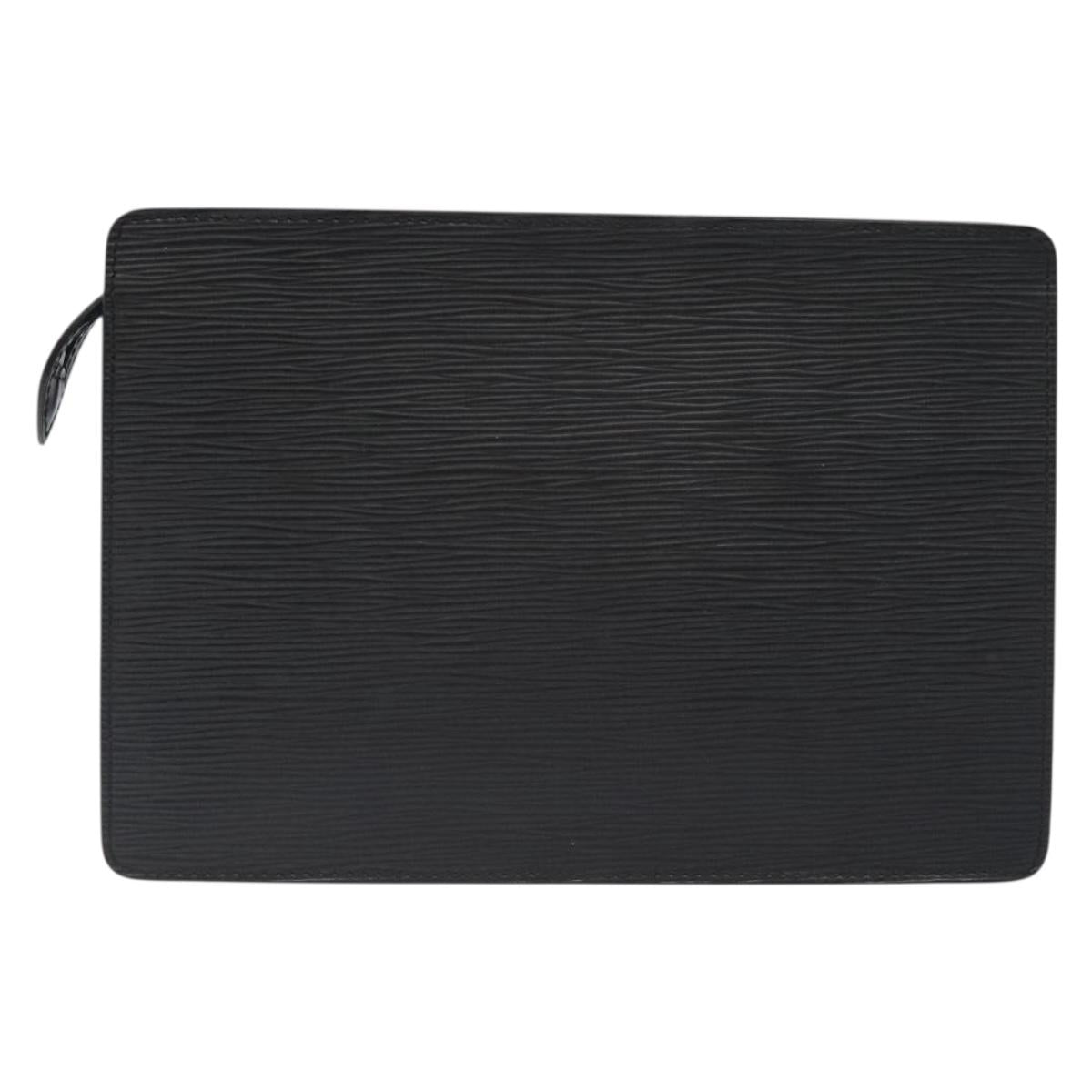 LOUIS VUITTON Epi Pochette Homme Clutch Bag Black Noir M52522 LV Auth th6189