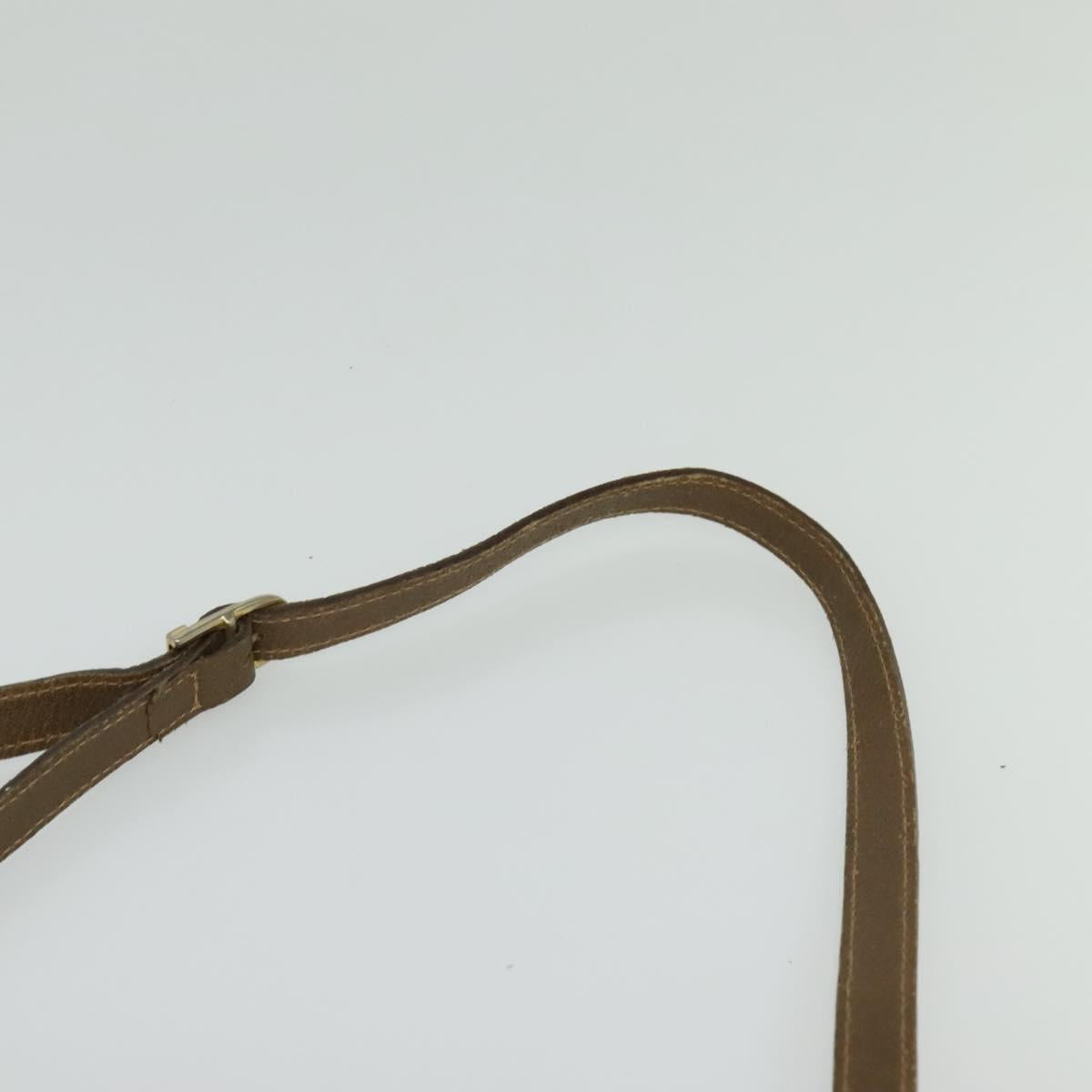 GUCCI GG Plus Supreme Shoulder Bag PVC Beige Gold Auth th6208