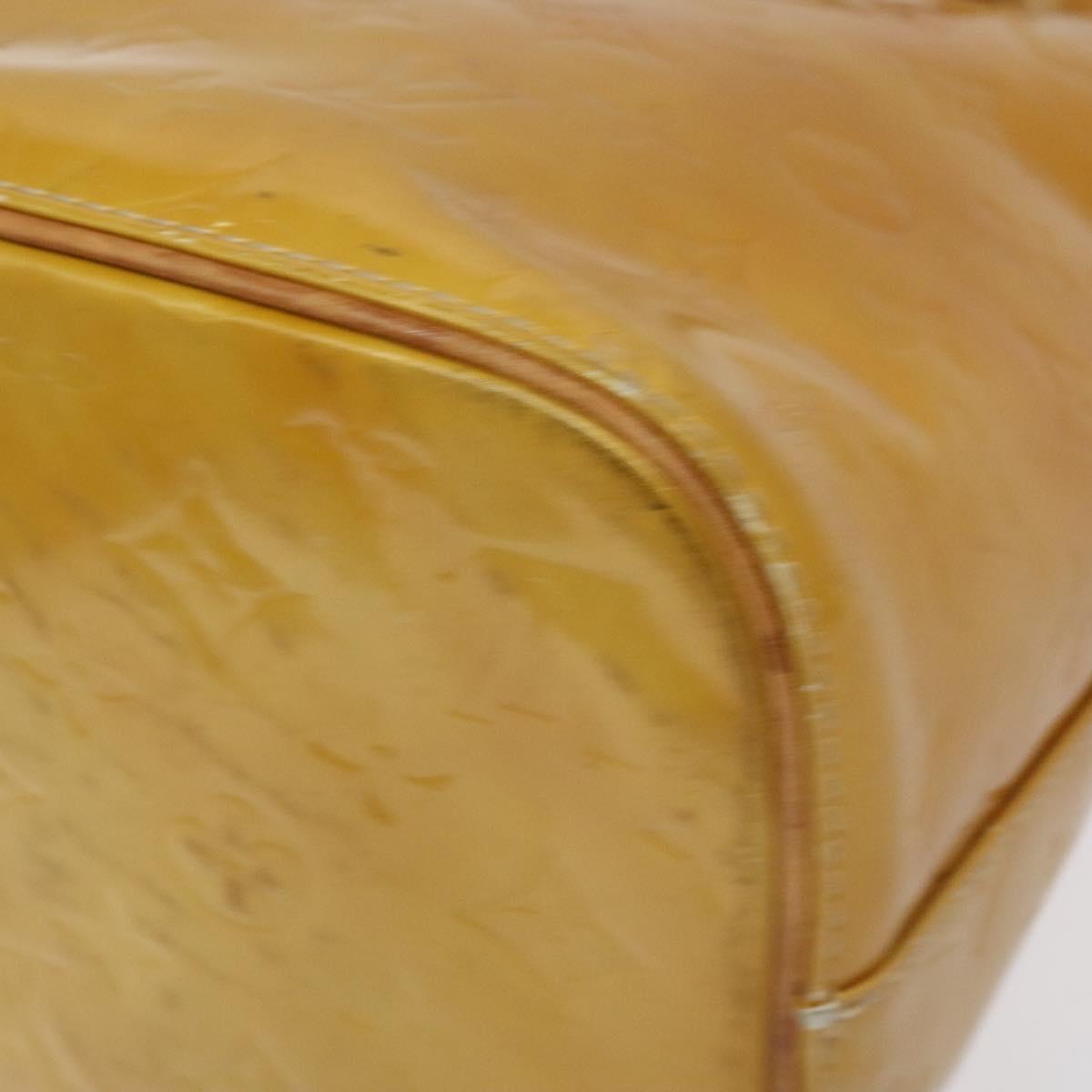 LOUIS VUITTON Monogram Vernis Houston Hand Bag Beige M91004 LV Auth th6217