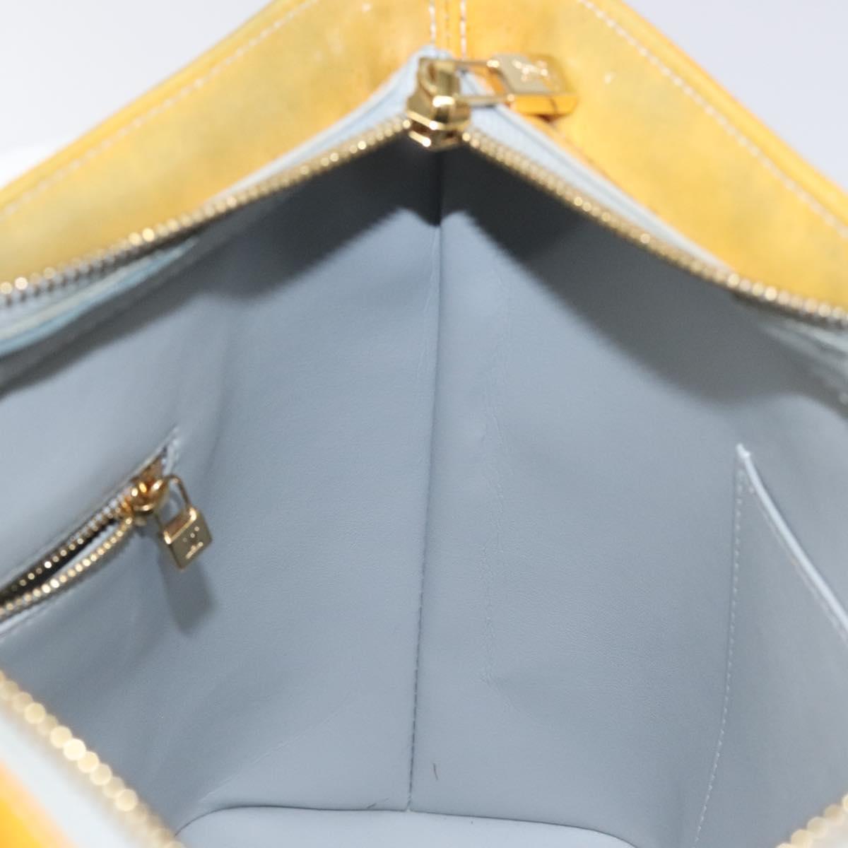 LOUIS VUITTON Monogram Vernis Houston Hand Bag Gris M91053 LV Auth th6218
