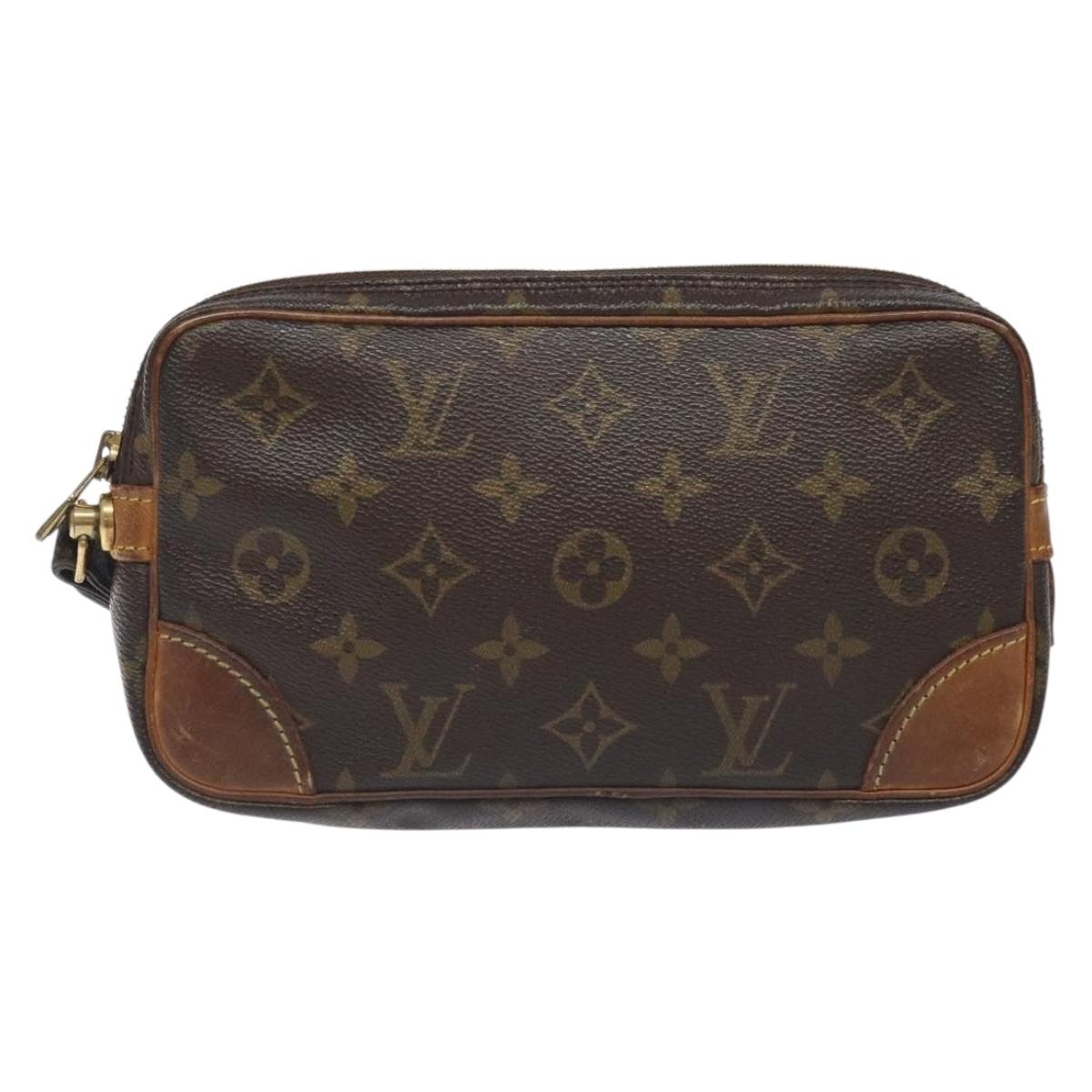 LOUIS VUITTON Monogram Marly Dragonne PM Clutch Bag M51827 LV Auth th6219