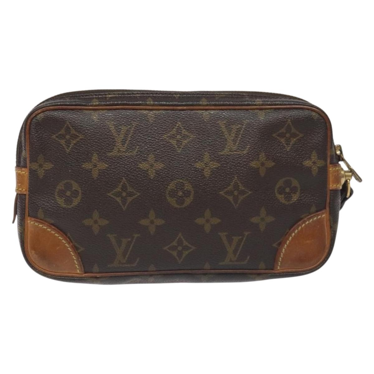 LOUIS VUITTON Monogram Marly Dragonne PM Clutch Bag M51827 LV Auth th6219