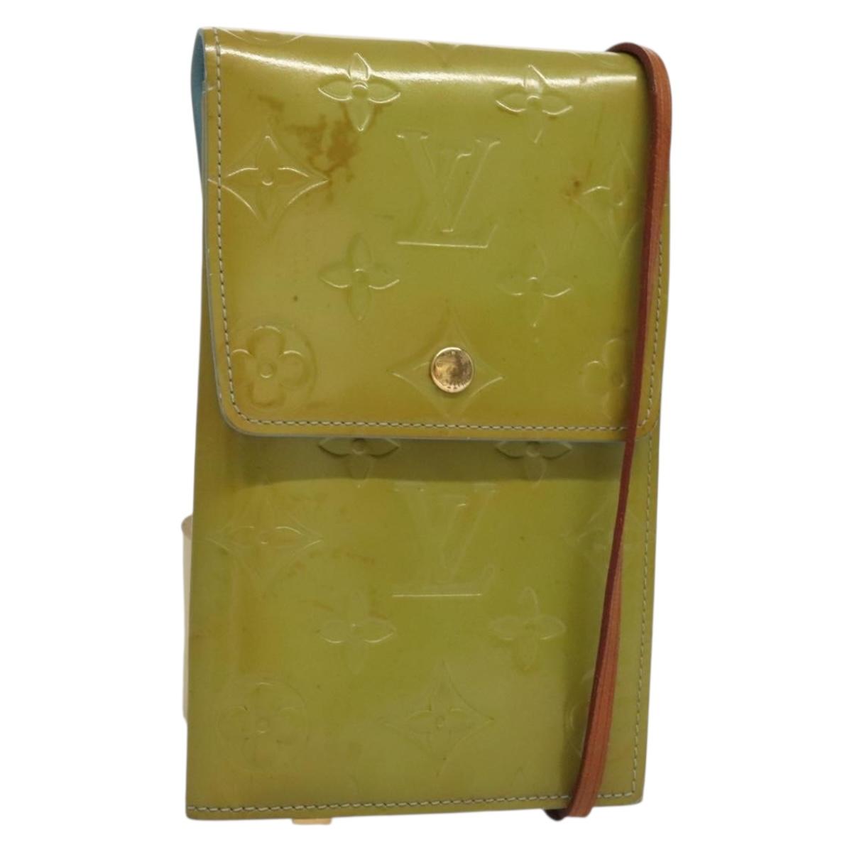 LOUIS VUITTON Monogram Vernis Walker Wallet Baby Blue M91073 LV Auth th6220