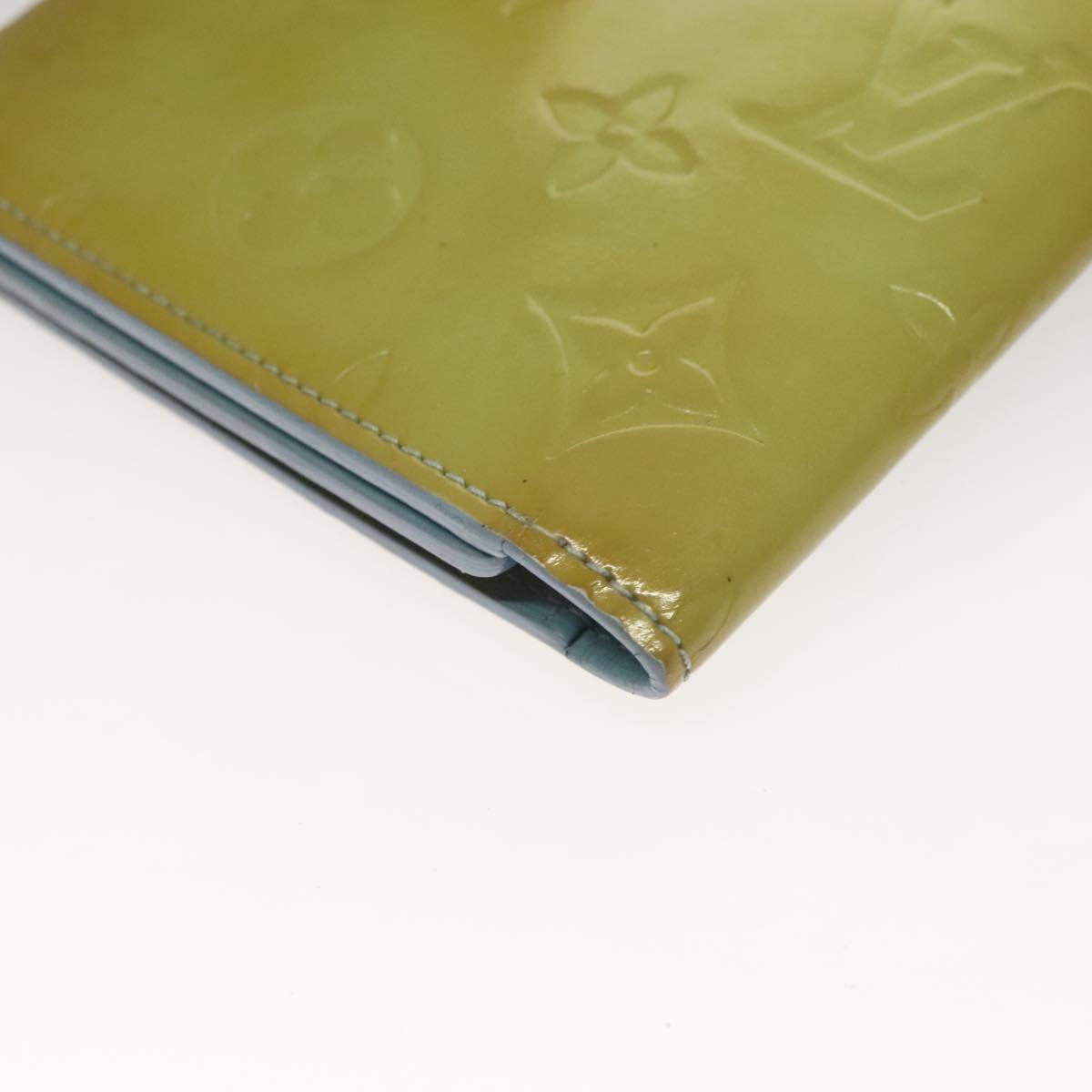 LOUIS VUITTON Monogram Vernis Walker Wallet Baby Blue M91073 LV Auth th6220