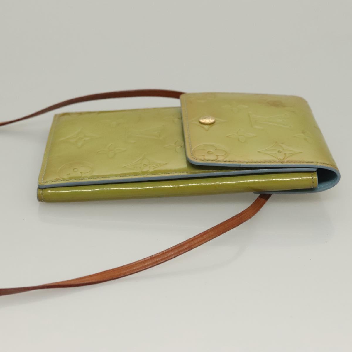 LOUIS VUITTON Monogram Vernis Walker Wallet Baby Blue M91073 LV Auth th6220