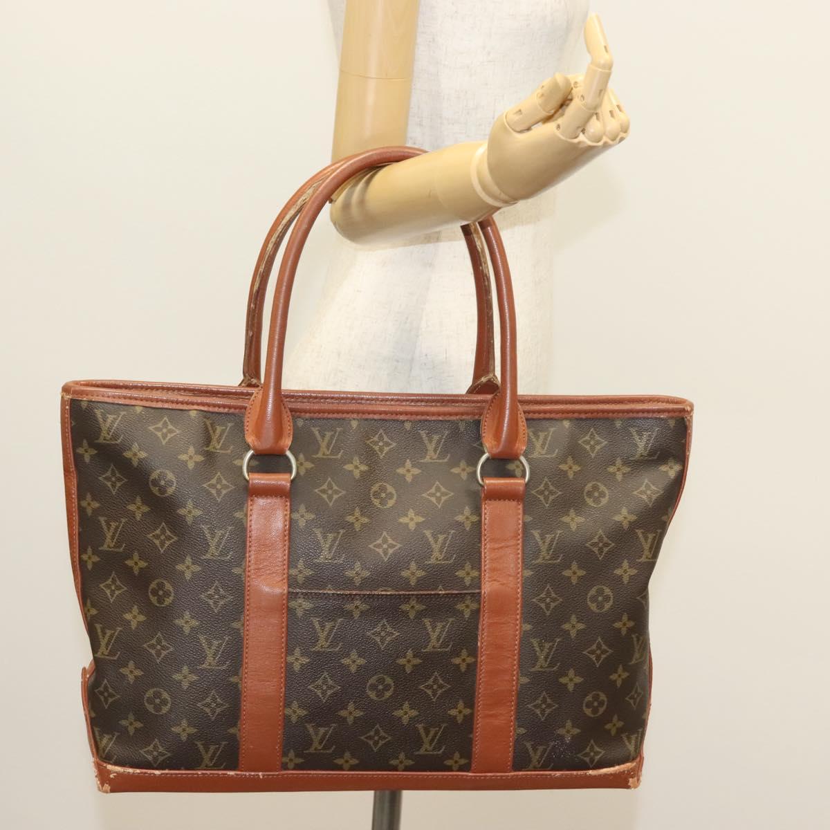LOUIS VUITTON Monogram Sac Weekend PM Hand Bag M42425 LV Auth th6223