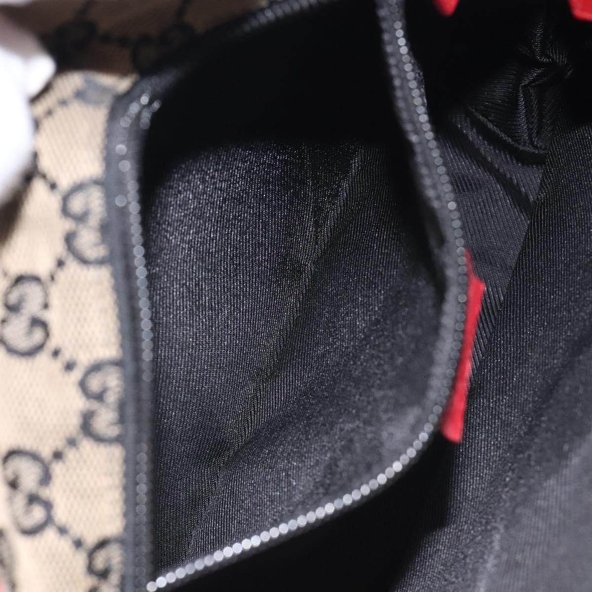 GUCCI GG Canvas Tote Bag Beige Gold Red 019 0402 1705 Auth th6226