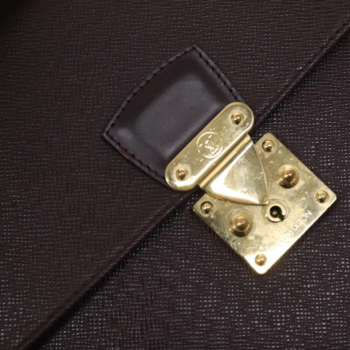 LOUIS VUITTON Taiga Serviette Kourad Business Bag Acajou M30076 LV Auth th6235