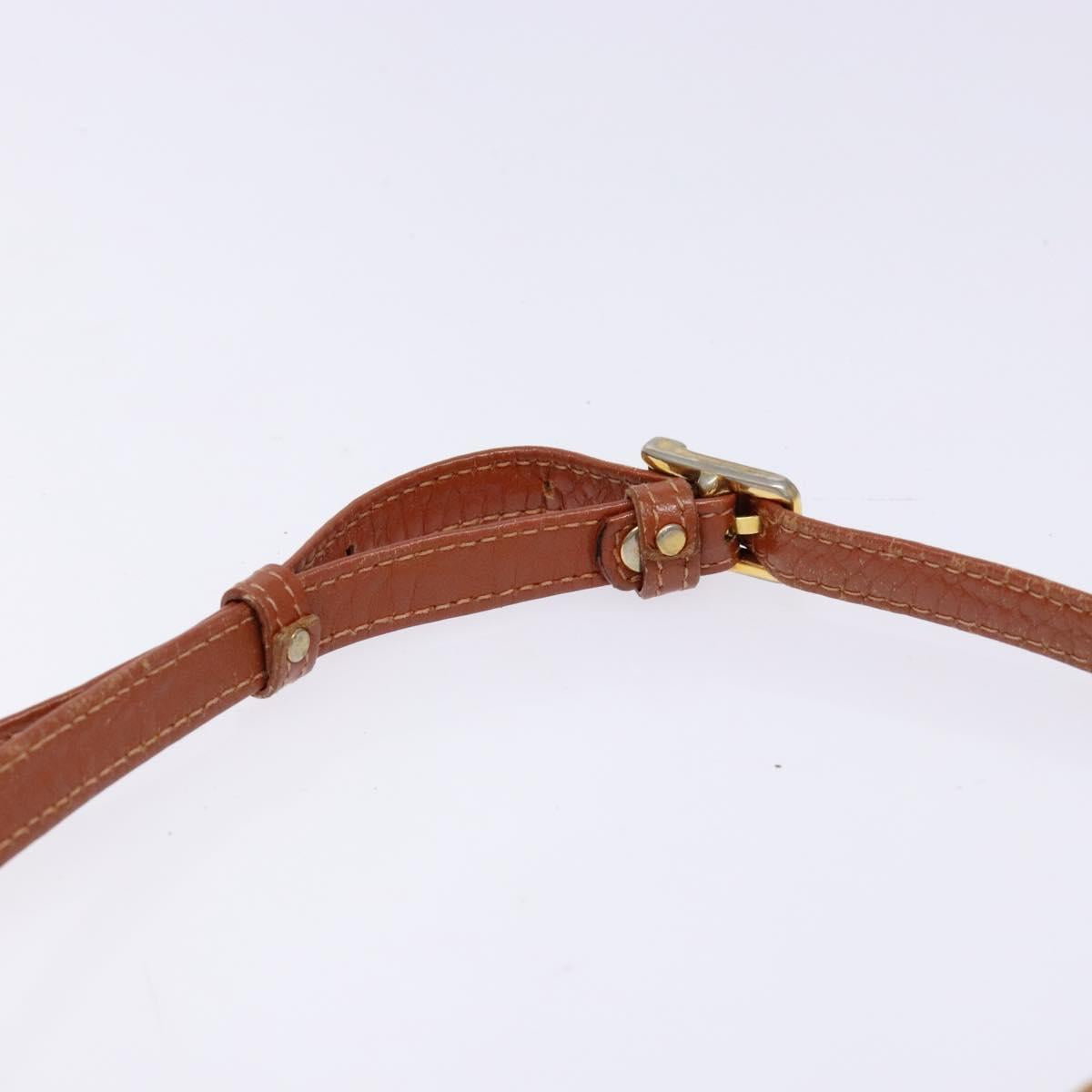 MCM Logogram Vicetos Shoulder Bag PVC Leather Brown Gold Auth th6240