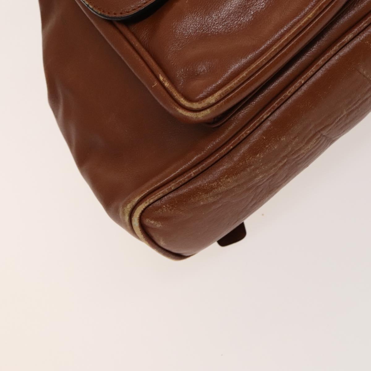 GUCCI Bamboo Backpack Leather Brown Gold 003 1705 0030 Auth th6241