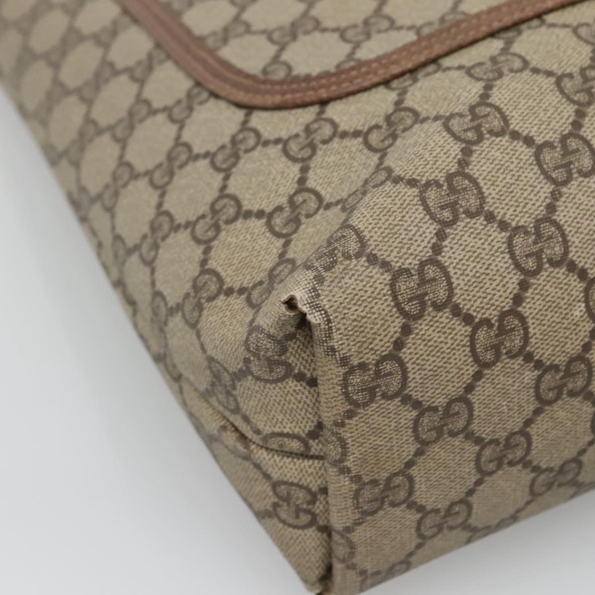 GUCCI GG Supreme Web Sherry Line Tote Bag PVC Beige 39 02 003 Auth th6261