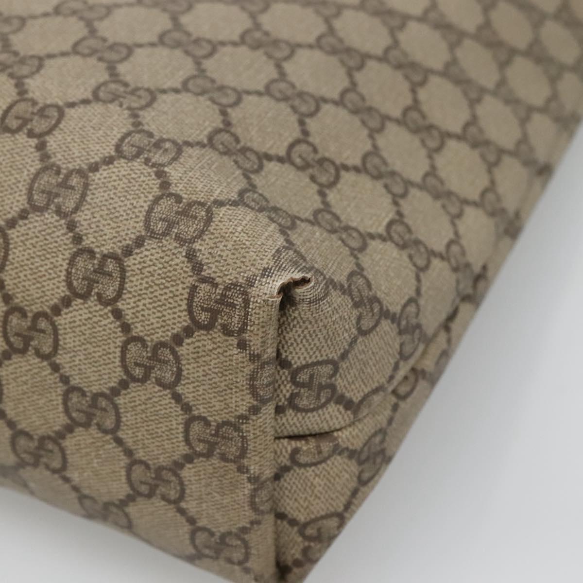 GUCCI GG Supreme Web Sherry Line Tote Bag PVC Beige 39 02 003 Auth th6261