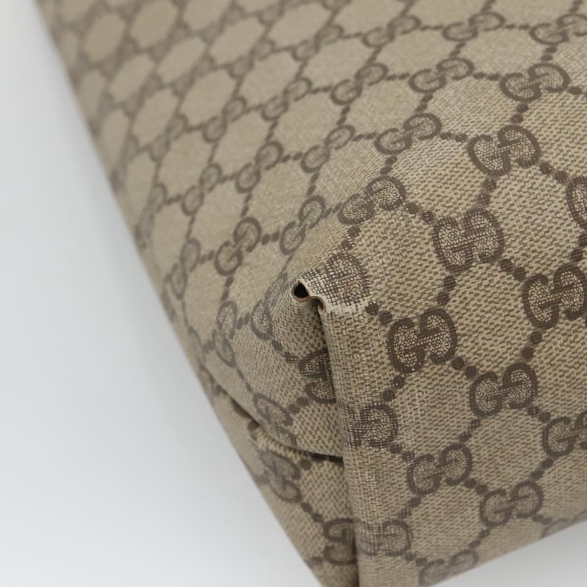 GUCCI GG Supreme Web Sherry Line Tote Bag PVC Beige 39 02 003 Auth th6261