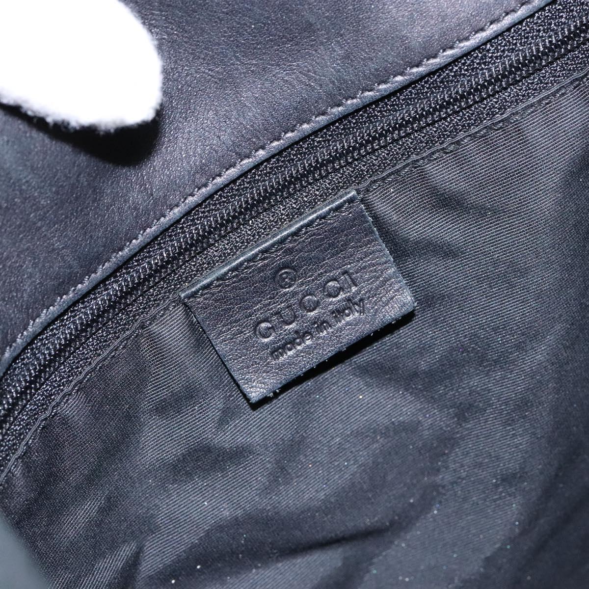 GUCCI GG Canvas Tote Bag Black Silver 31243 Auth th6279