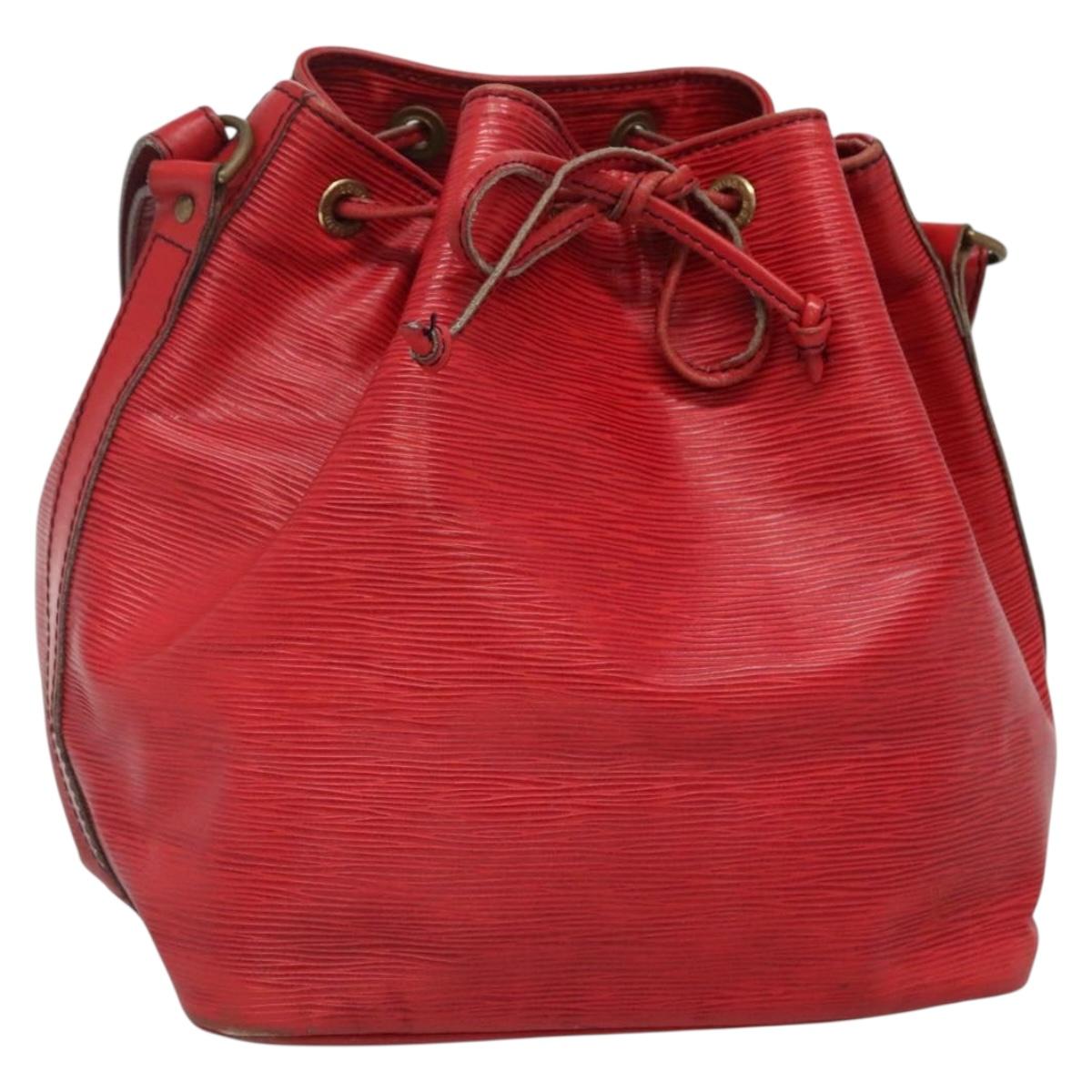 LOUIS VUITTON Epi Petit Noe Shoulder Bag Red M44107 LV Auth th6293