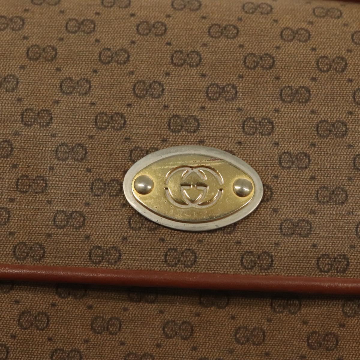 GUCCI Micro GG Supreme Hand Bag PVC Beige Gold 000 46 4857 Auth th6300