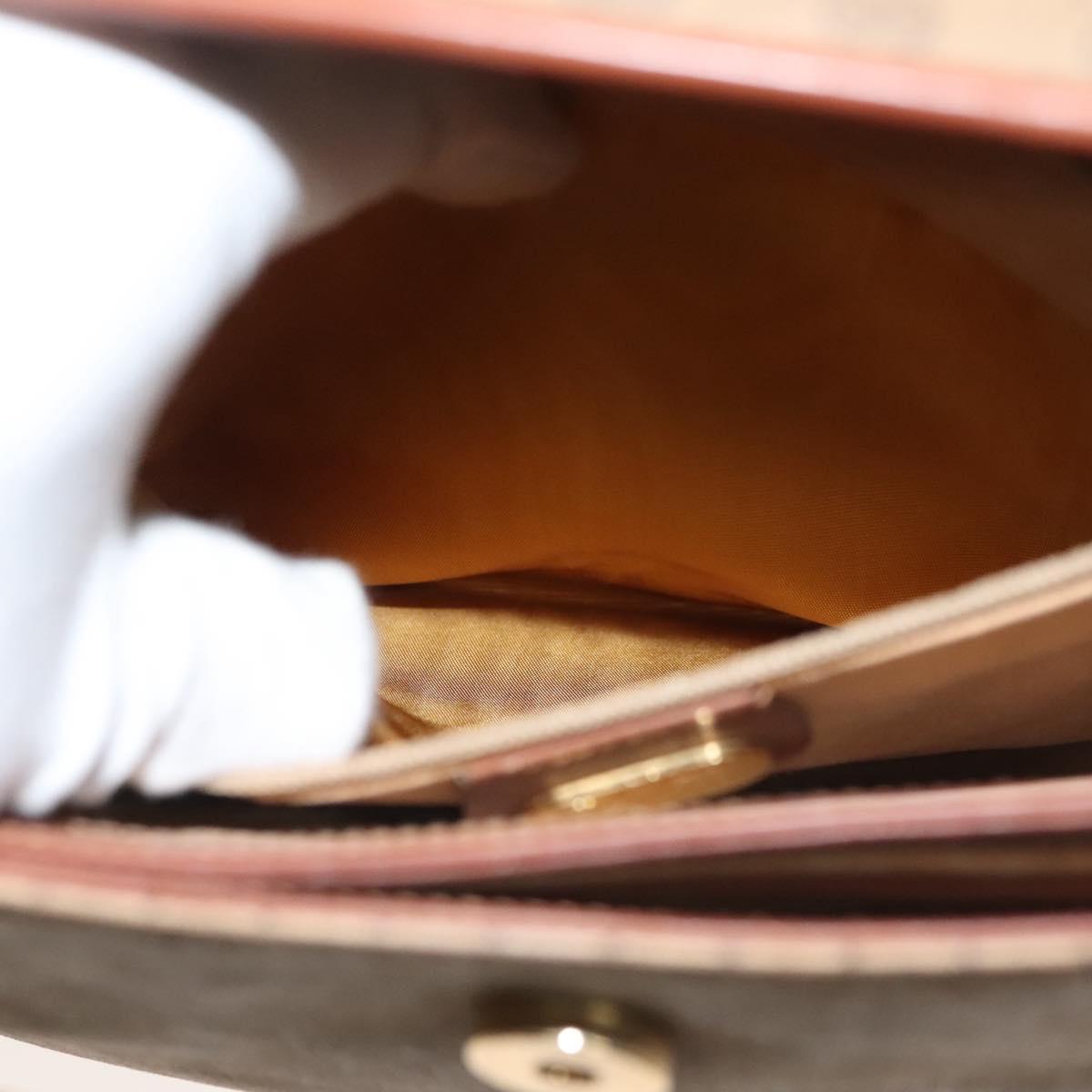 GUCCI Micro GG Supreme Hand Bag PVC Beige Gold 000 46 4857 Auth th6300