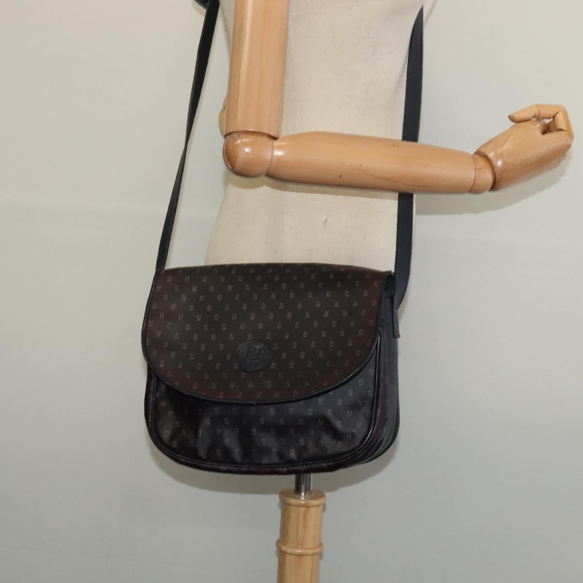 FENDI Shoulder Bag PVC Black Auth th6302
