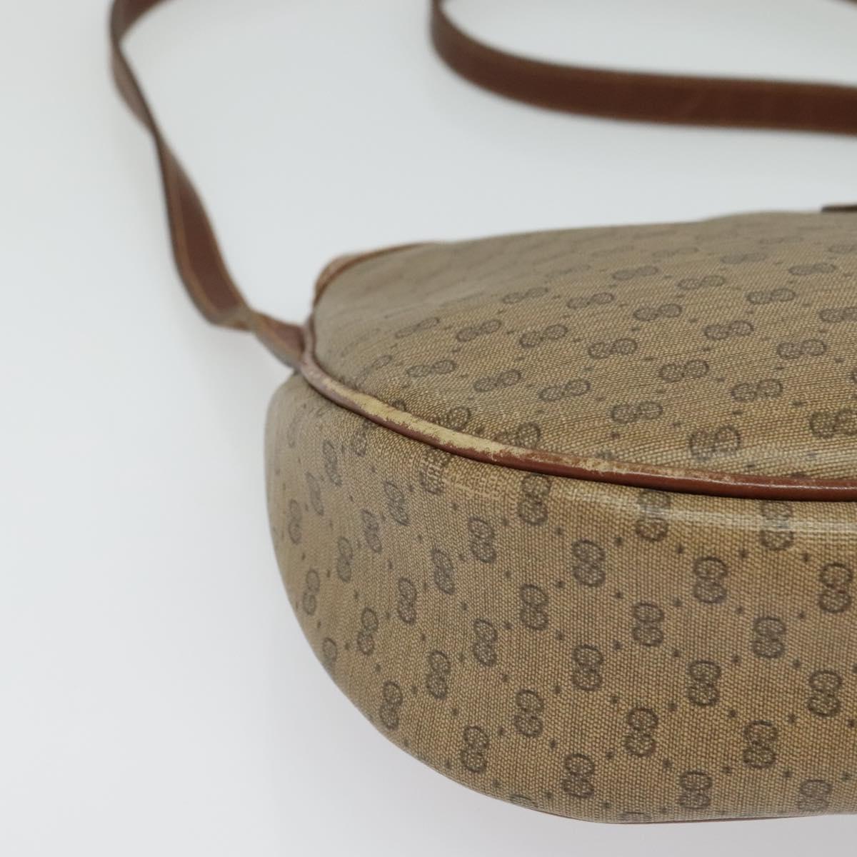 GUCCI Micro GG Supreme Shoulder Bag PVC Beige Gold 007 87 0018 Auth th6303