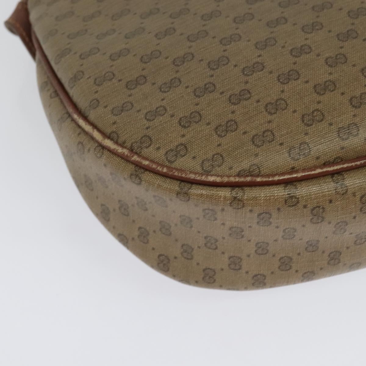 GUCCI Micro GG Supreme Shoulder Bag PVC Beige Gold 007 87 0018 Auth th6303