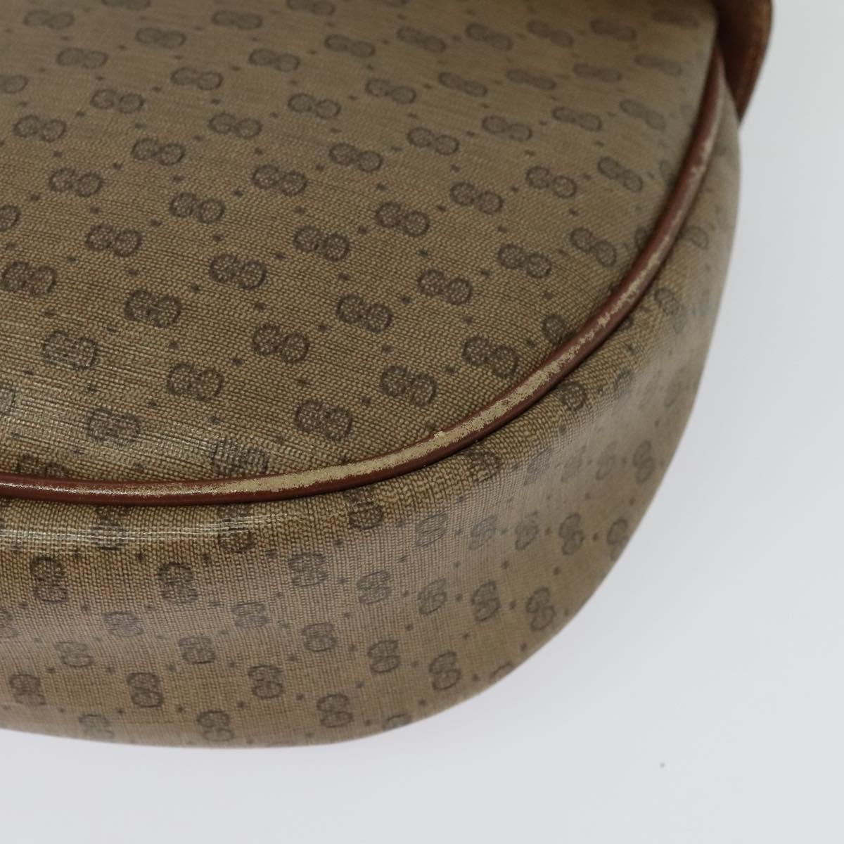 GUCCI Micro GG Supreme Shoulder Bag PVC Beige Gold 007 87 0018 Auth th6303