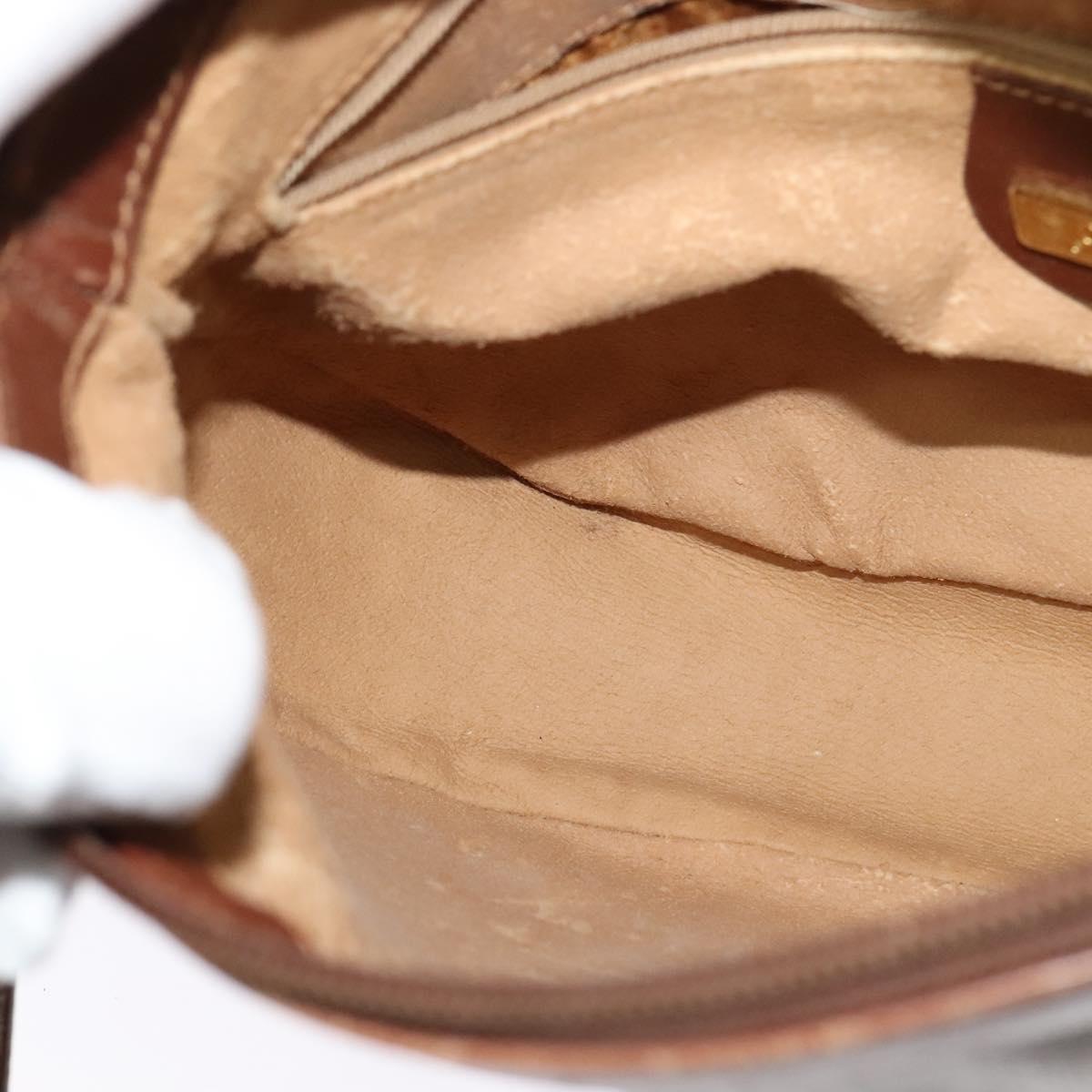 GUCCI Micro GG Supreme Shoulder Bag PVC Beige Gold 007 87 0018 Auth th6303