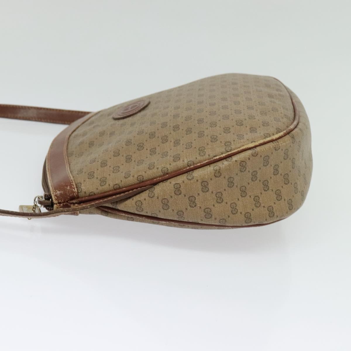GUCCI Micro GG Supreme Shoulder Bag PVC Beige Gold 007 87 0018 Auth th6303