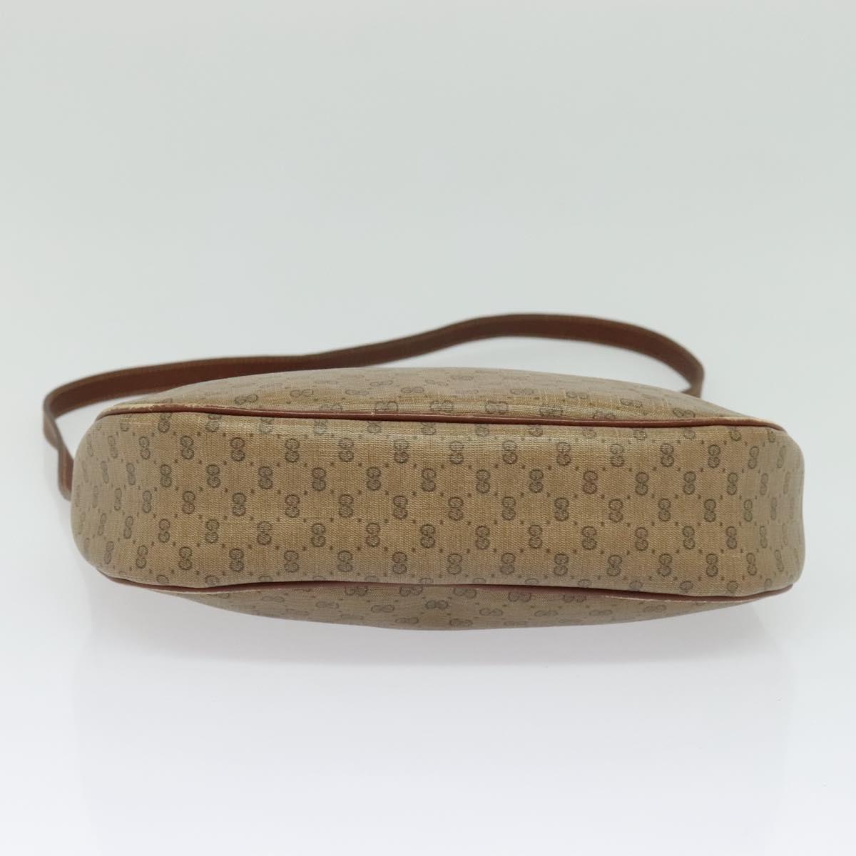 GUCCI Micro GG Supreme Shoulder Bag PVC Beige Gold 007 87 0018 Auth th6303