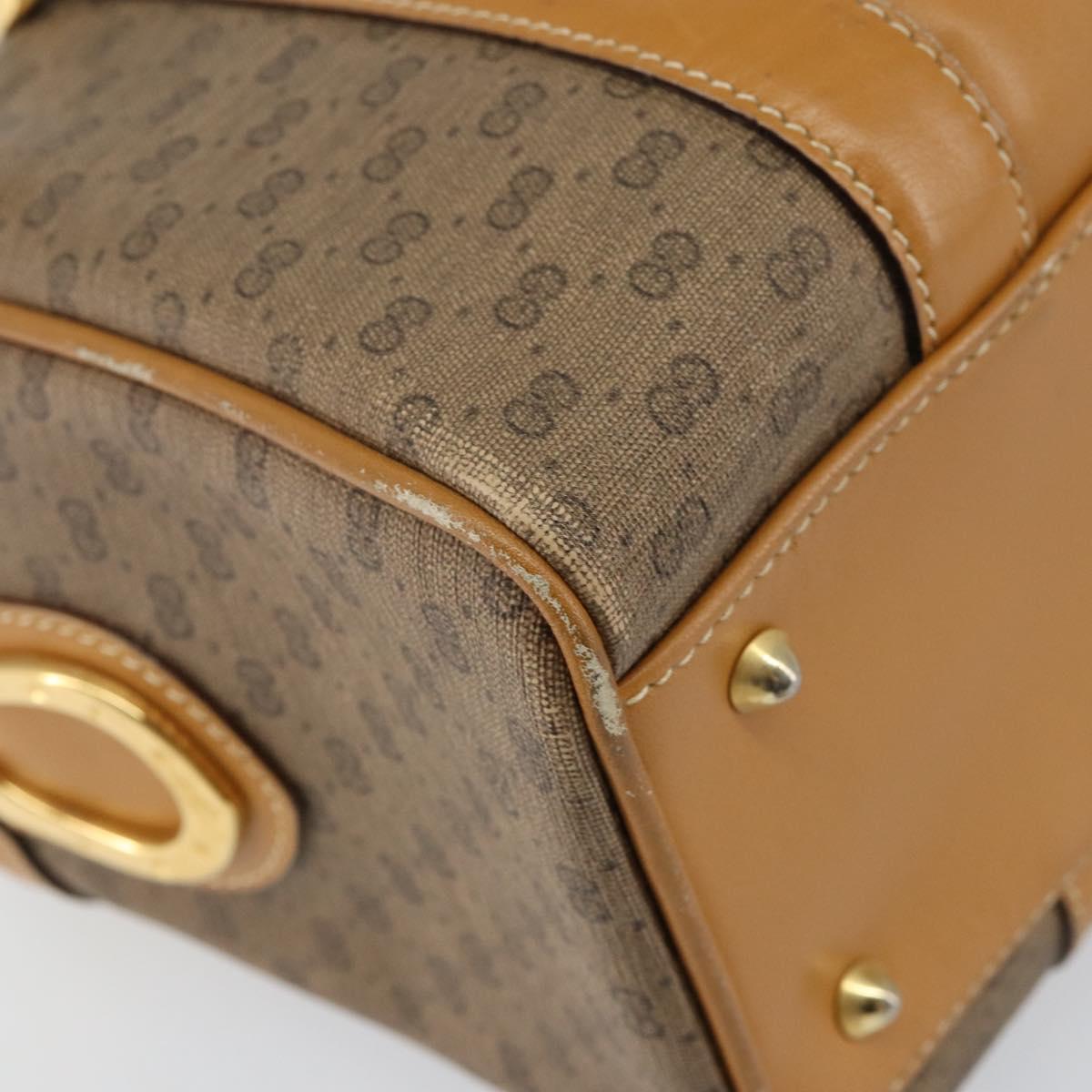 GUCCI Micro GG Supreme Hand Bag PVC Beige Gold 000 39 0158 Auth th6321