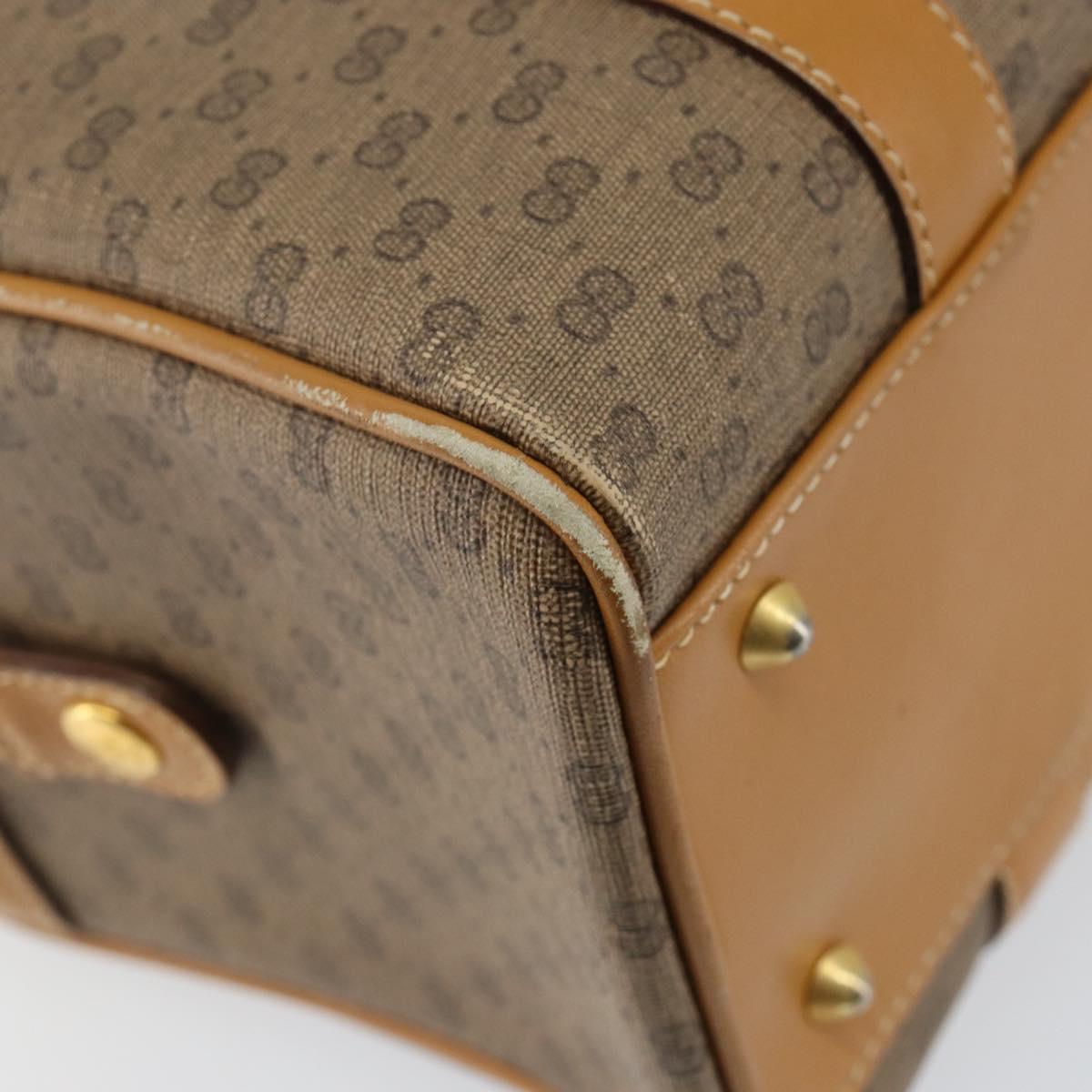 GUCCI Micro GG Supreme Hand Bag PVC Beige Gold 000 39 0158 Auth th6321