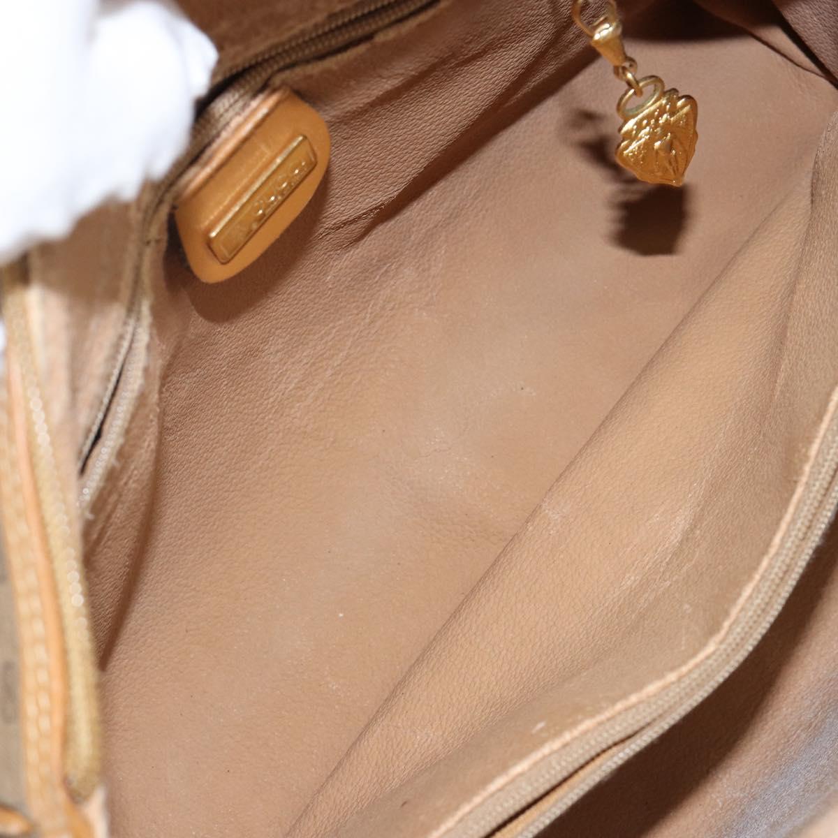 GUCCI Micro GG Supreme Hand Bag PVC Beige Gold 000 39 0158 Auth th6321