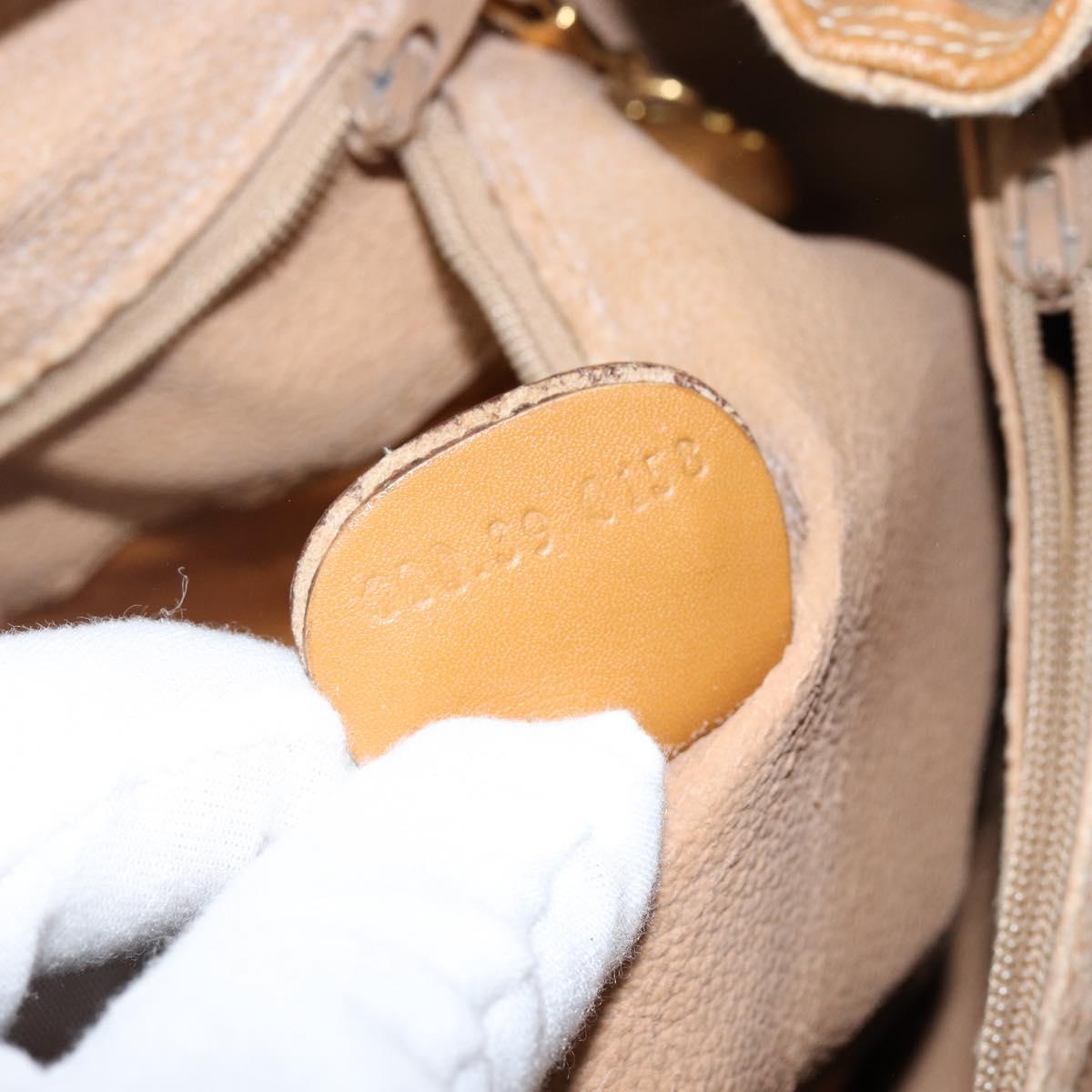 GUCCI Micro GG Supreme Hand Bag PVC Beige Gold 000 39 0158 Auth th6321