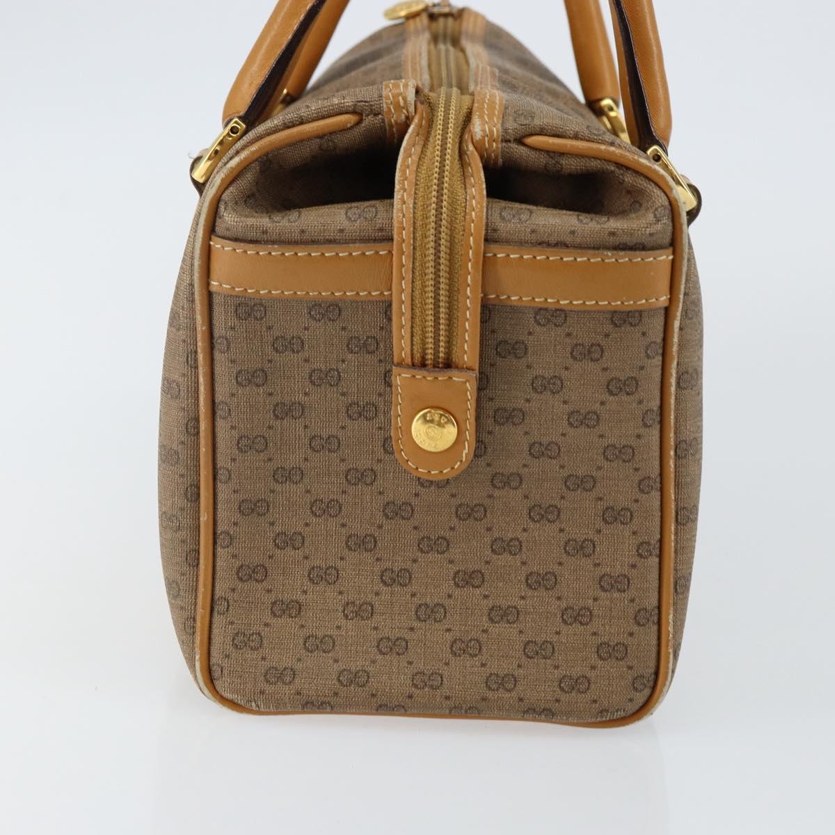 GUCCI Micro GG Supreme Hand Bag PVC Beige Gold 000 39 0158 Auth th6321
