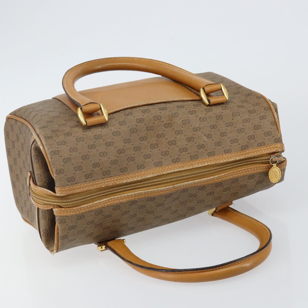GUCCI Micro GG Supreme Hand Bag PVC Beige Gold 000 39 0158 Auth th6321