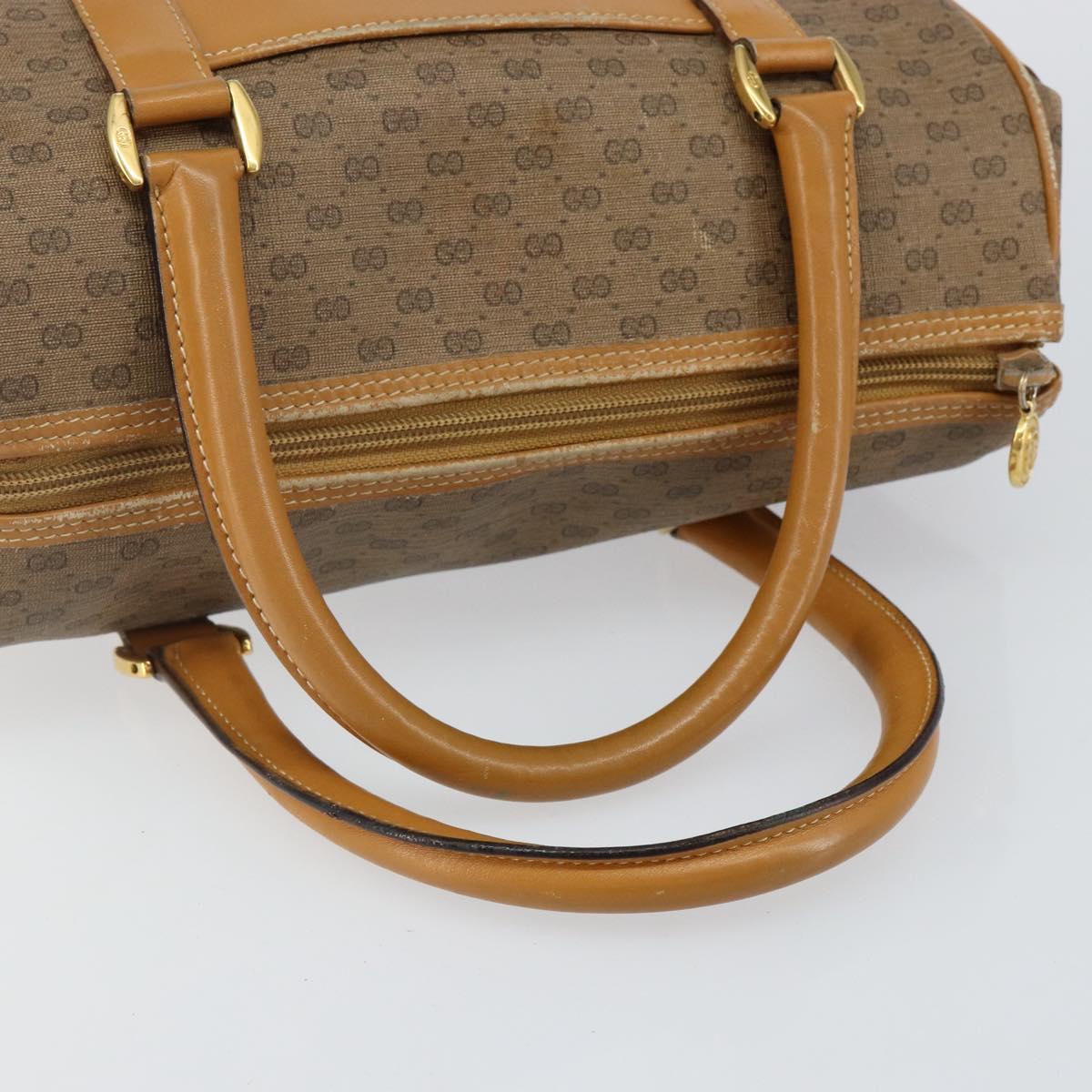 GUCCI Micro GG Supreme Hand Bag PVC Beige Gold 000 39 0158 Auth th6321