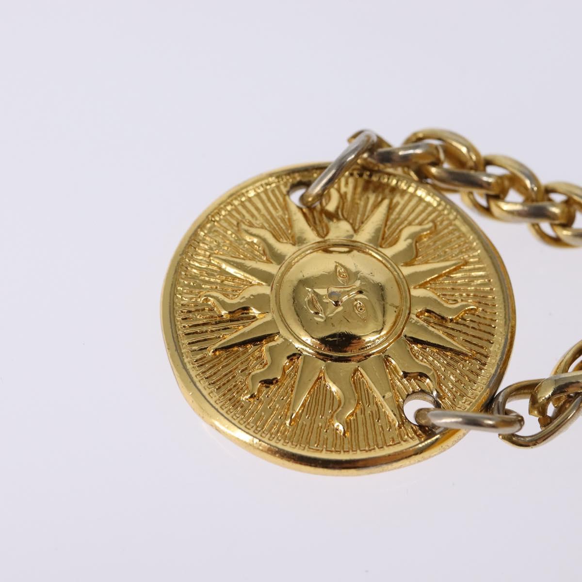 Gianni Versace Hand Bag Leather 2way Yellow Gold Auth th6323