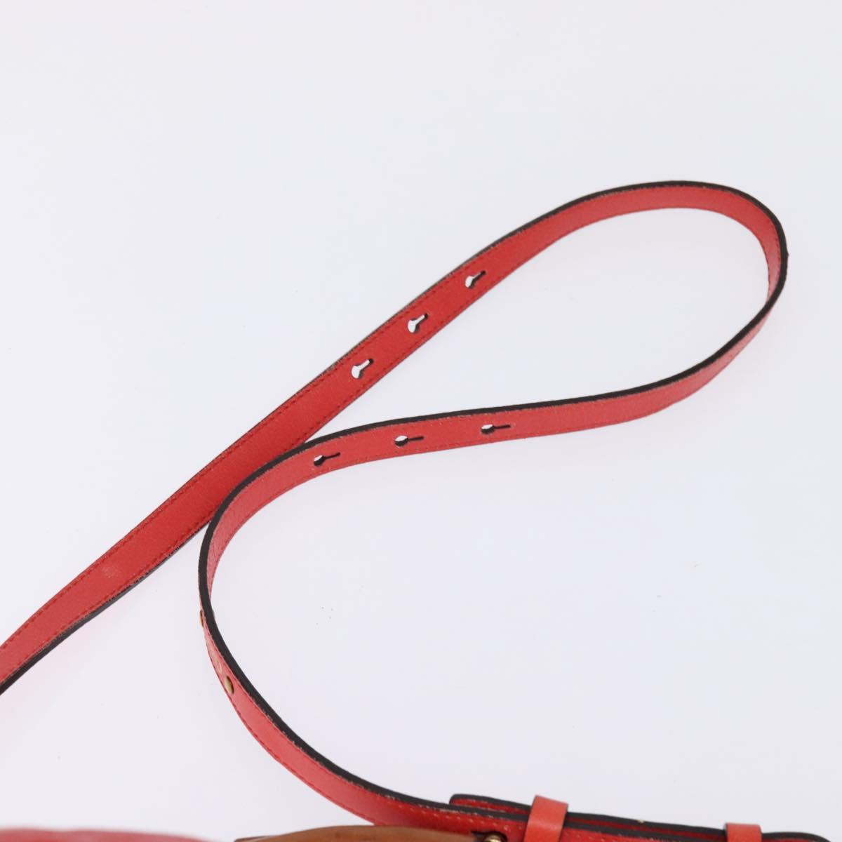 Chloe Etel Hand Bag Leather 2way Red Gold Auth th6324