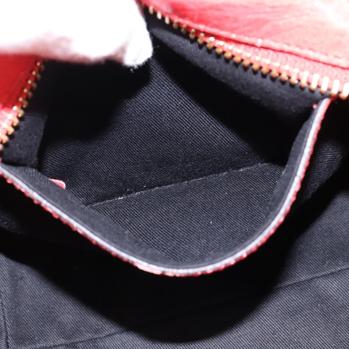 Chloe Etel Hand Bag Leather 2way Red Gold Auth th6324