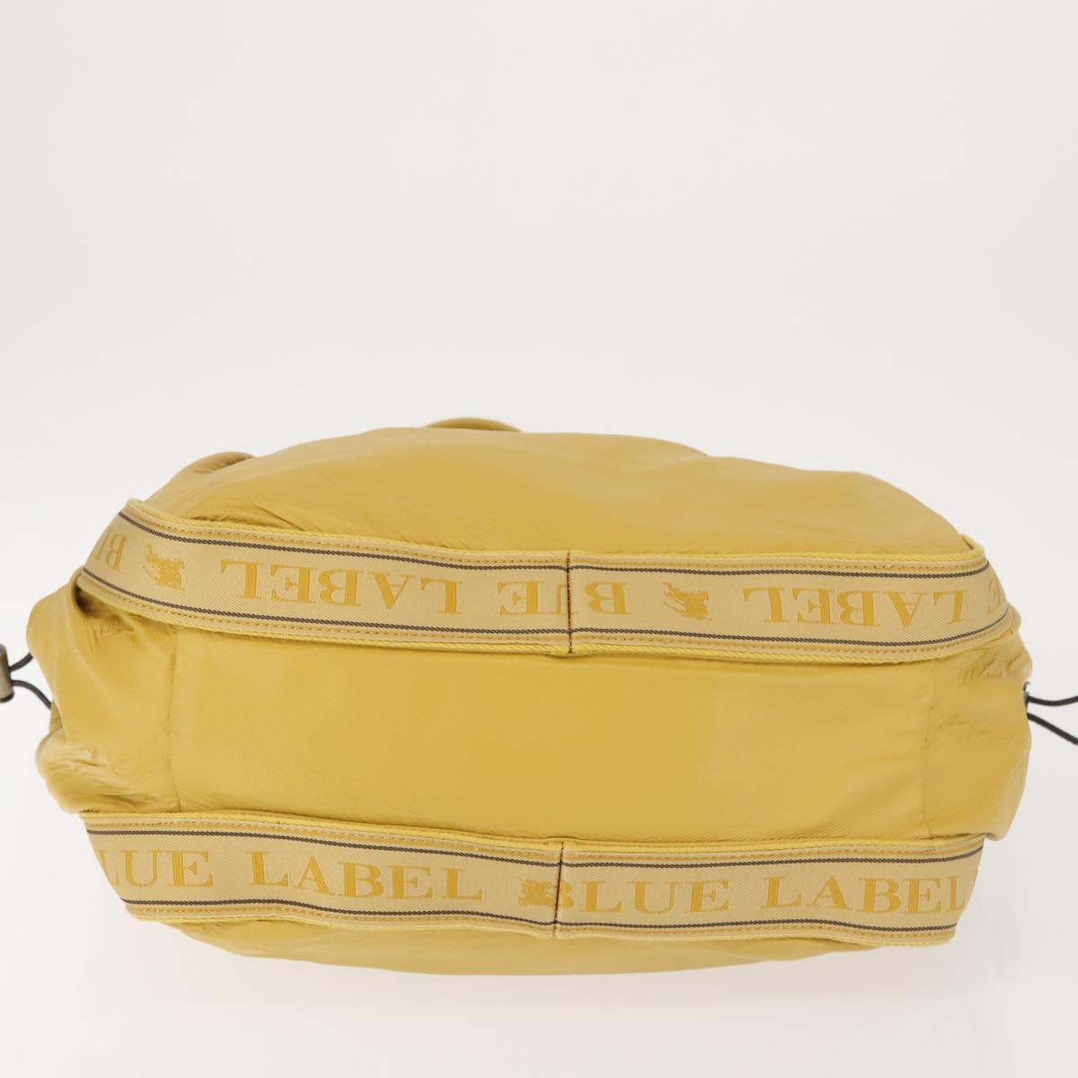 BURBERRY Blue Label Tote Bag Leather Yellow Auth th6327