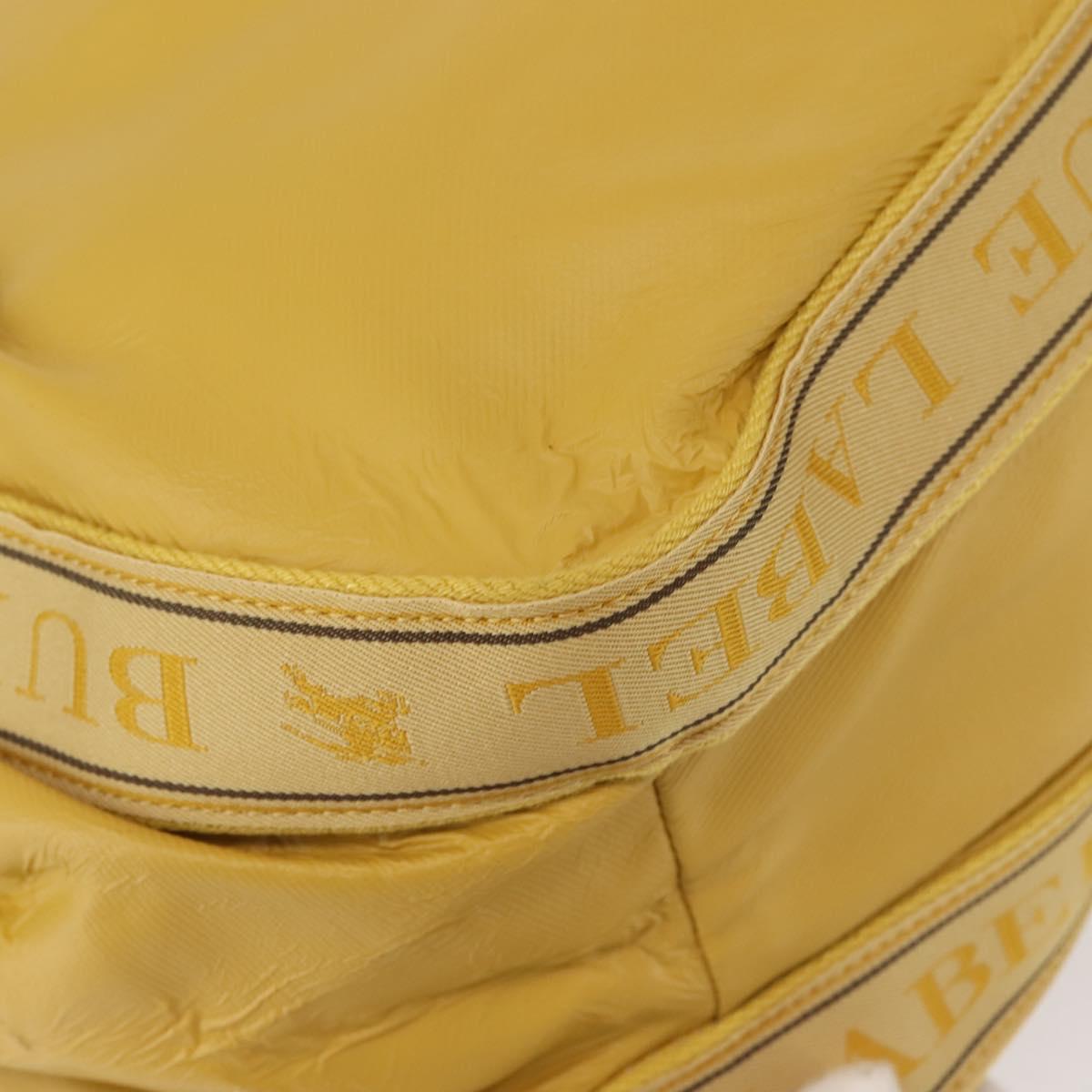 BURBERRY Blue Label Tote Bag Leather Yellow Auth th6327