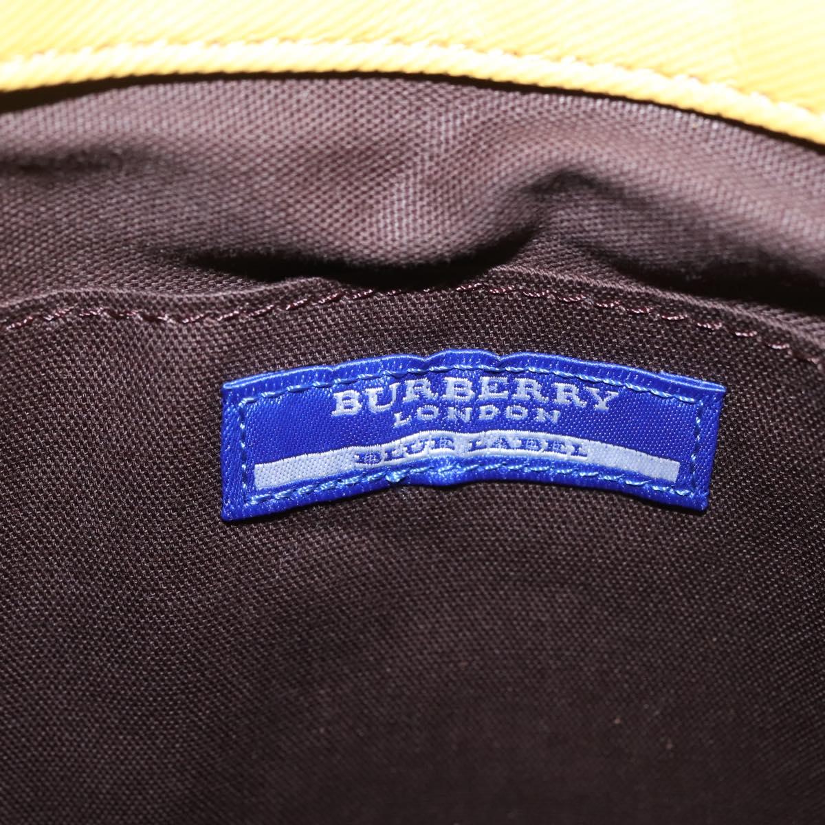 BURBERRY Blue Label Tote Bag Leather Yellow Auth th6327