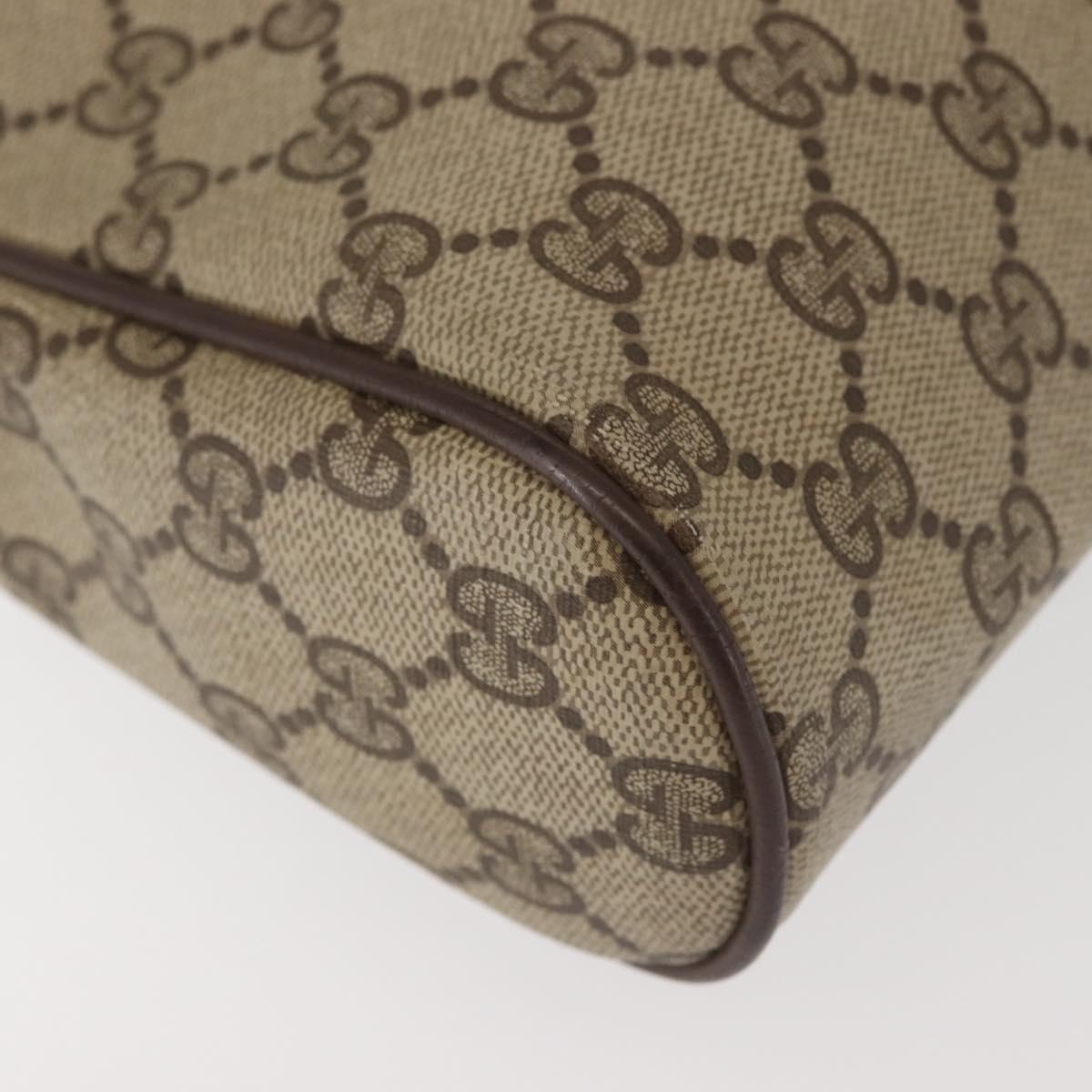 GUCCI GG Supreme Web Sherry Line Clutch Bag PVC Beige 156 01 012 Auth th6330